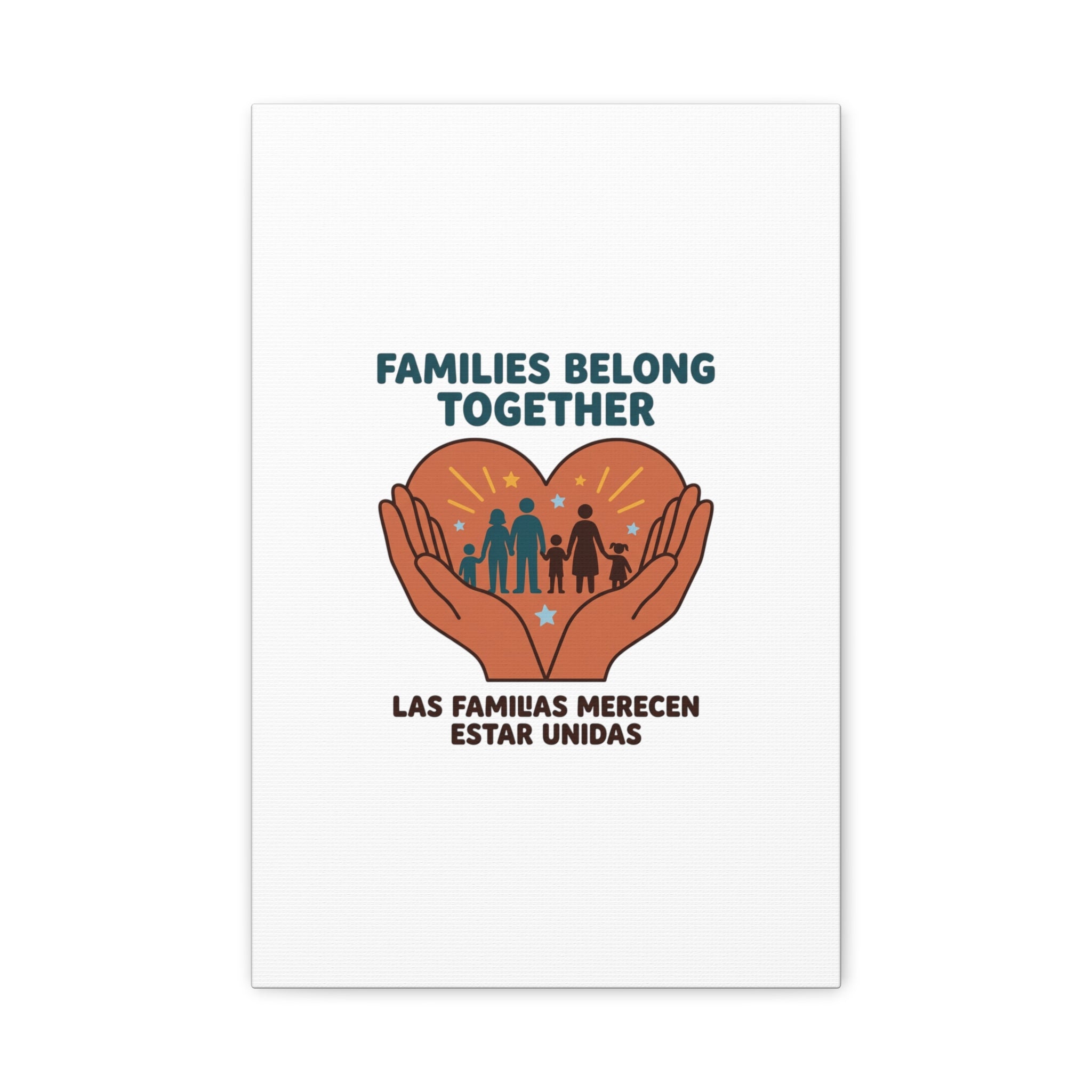 Families Belong Together Canvas | Family Unity, Bilingual Solidarity