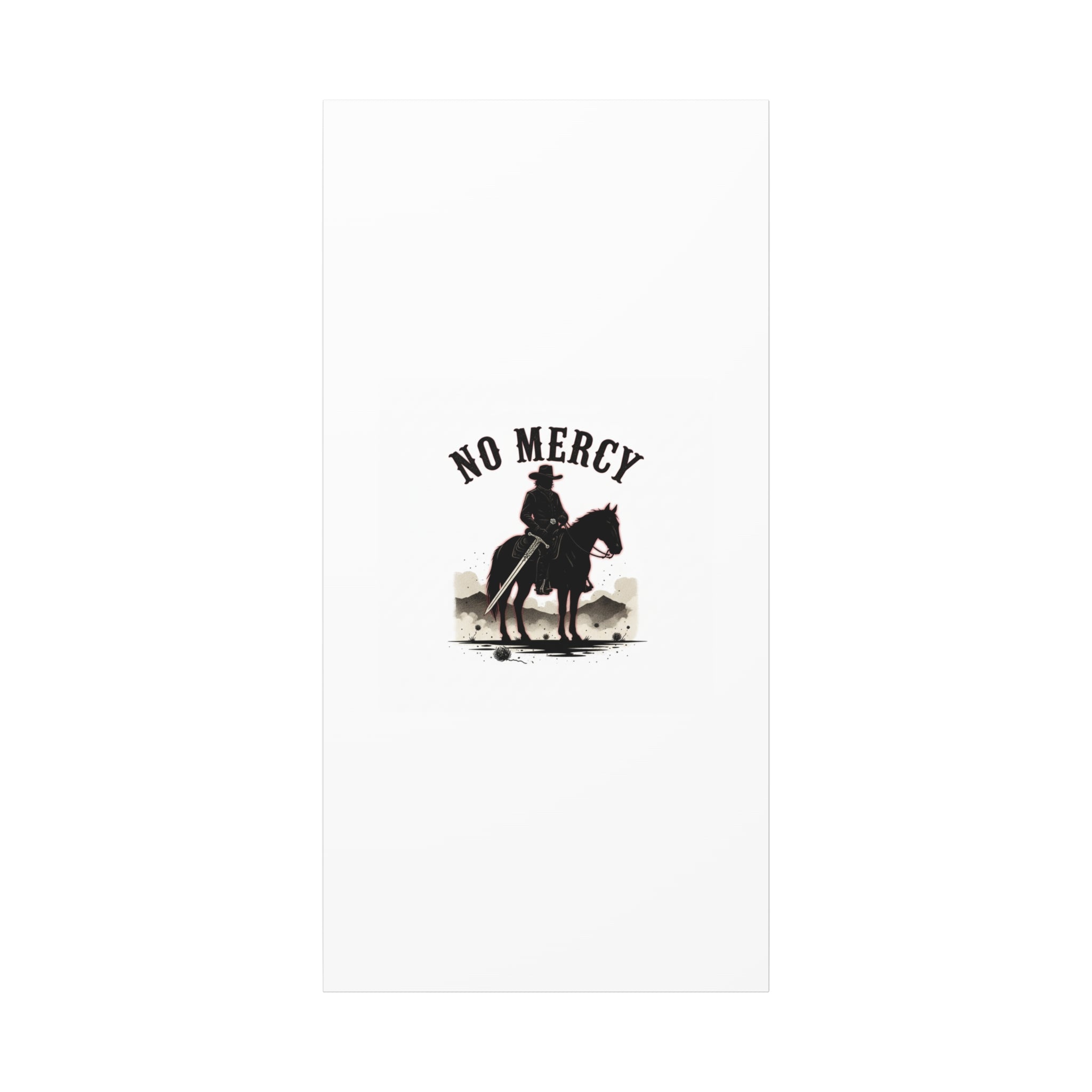 No Mercy Cowboy Skull Canvas | western skull art, gothic Americana