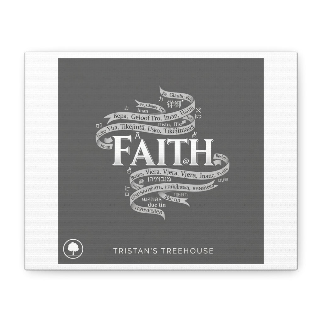 handwritten faith ribbon Canvas | sketch aesthetic, doodle design