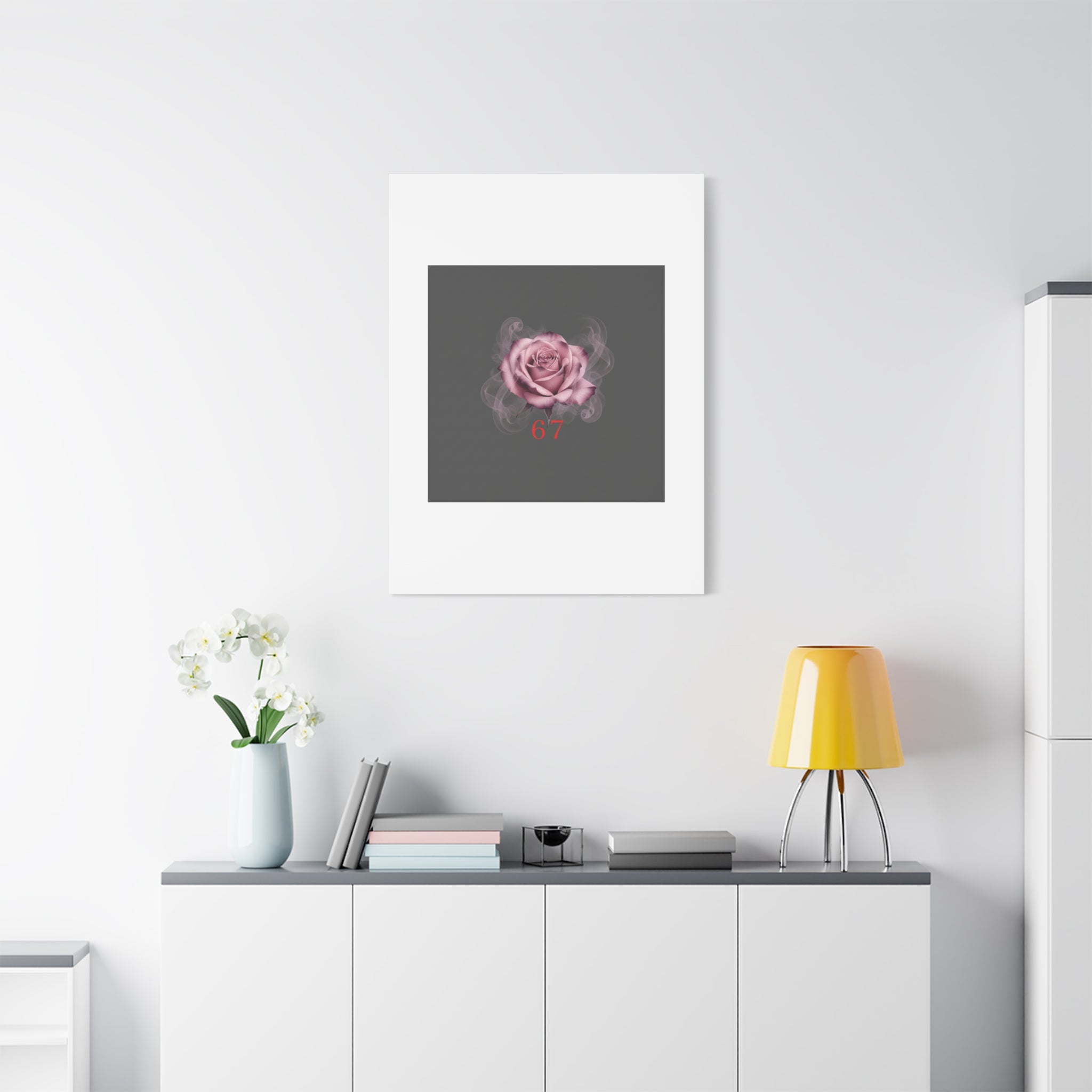 6 7 Valentine's Canvas | Viral Gothic Rose Wall Art | 6 7 Meaning Dark Romance