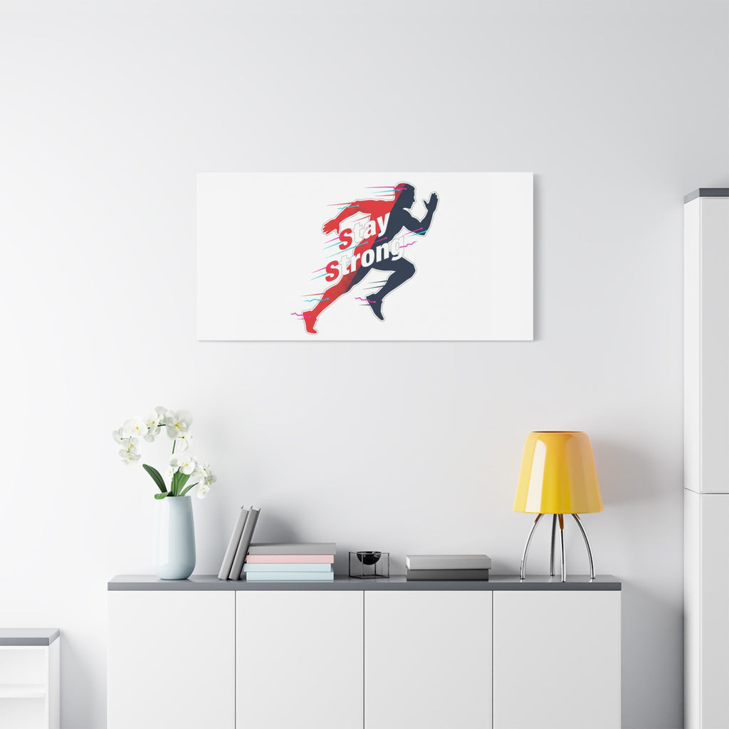 Stay Strong Runner Canvas | Fitness Motivation, Gym Wall Art