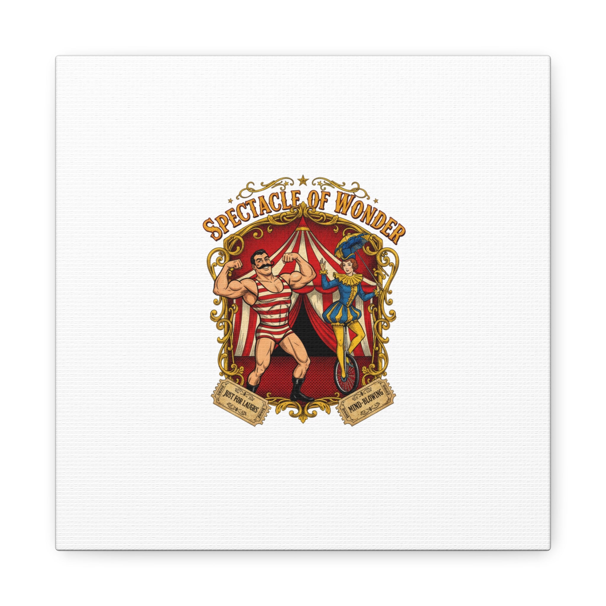 Spectacle of Wonder Circus Art Print, Canvas | Vintage Carnival Design