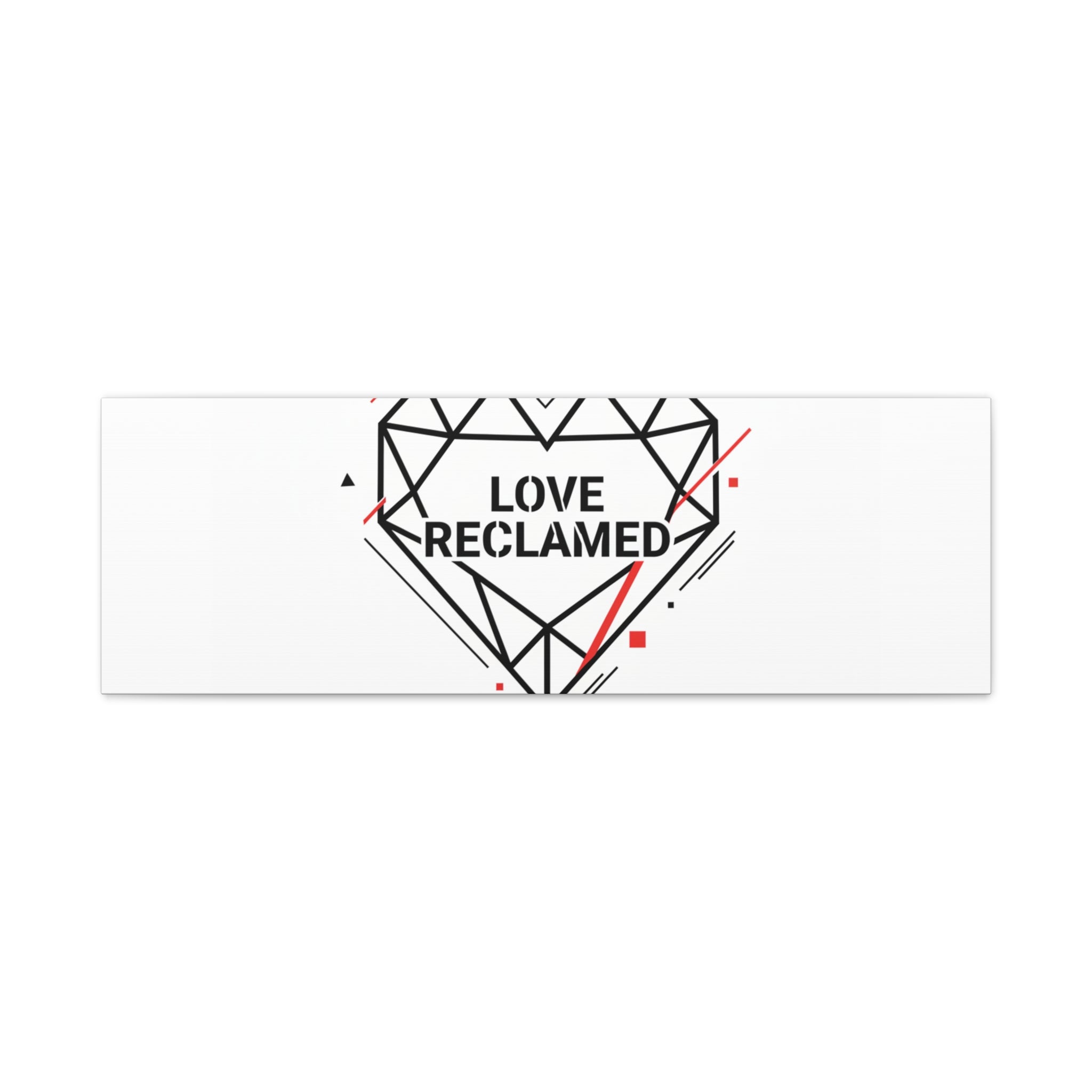 Love Reclaimed Canvas | modern heart design, minimalist love icon