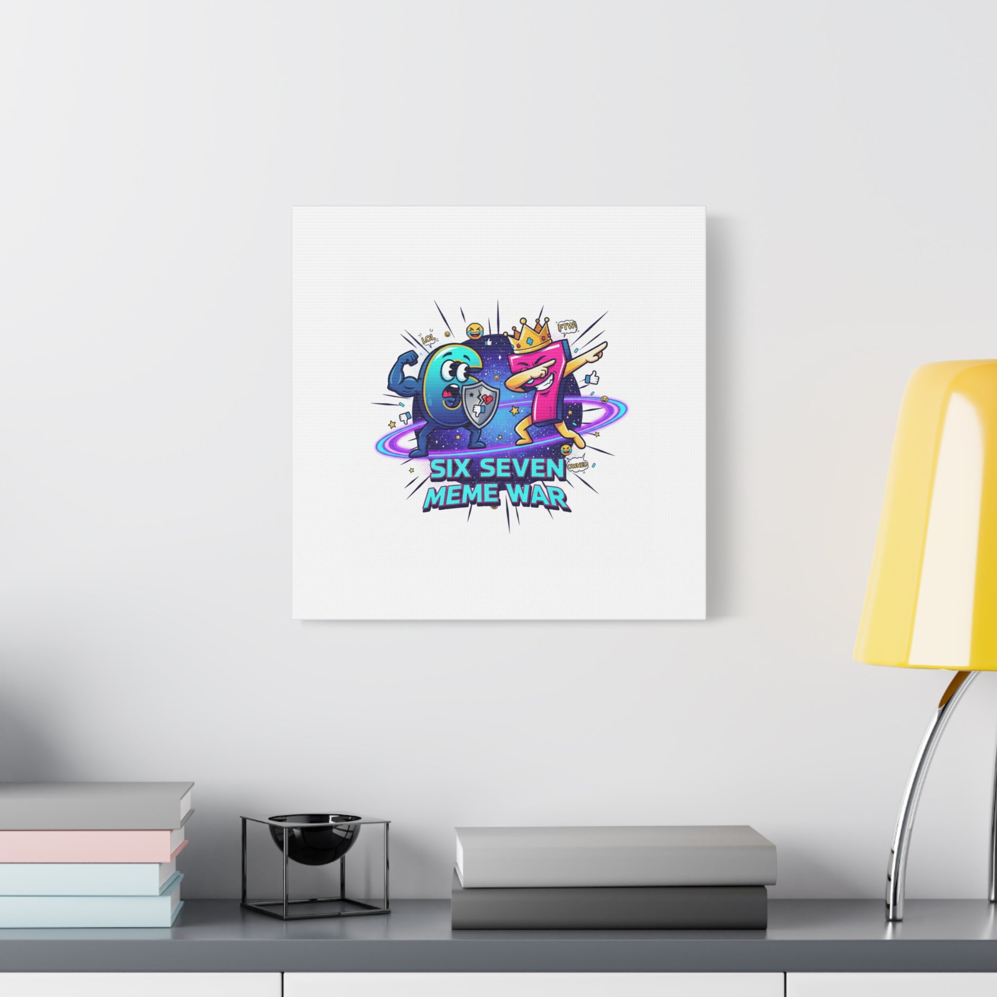 Six Seven Meme War Canvas | Legendary Internet Battle Art, Viral Culture Wall Decor