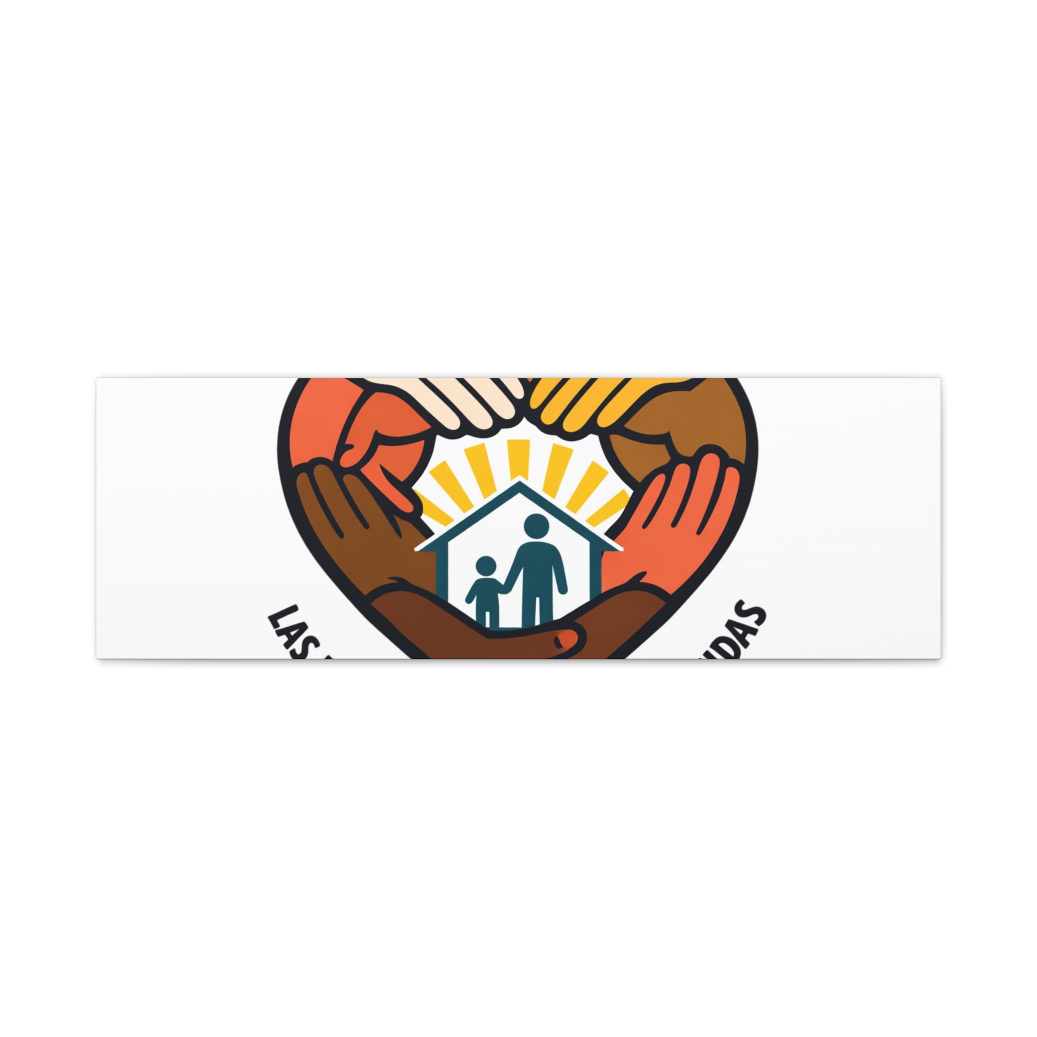 Families Belong Together Canvas, family unity solidarity, bilingual inclusive decor