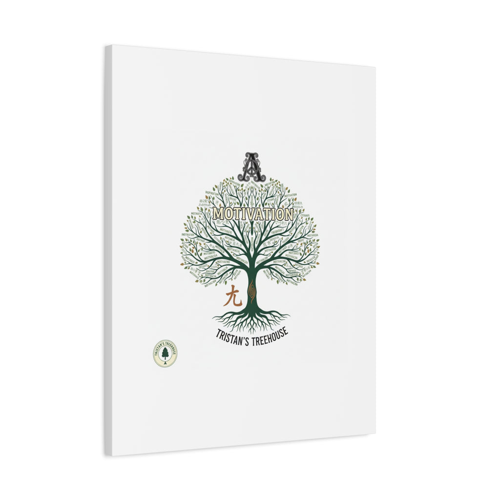Handwritten Doodle Tree Canvas | Matte Stretched Wall Art