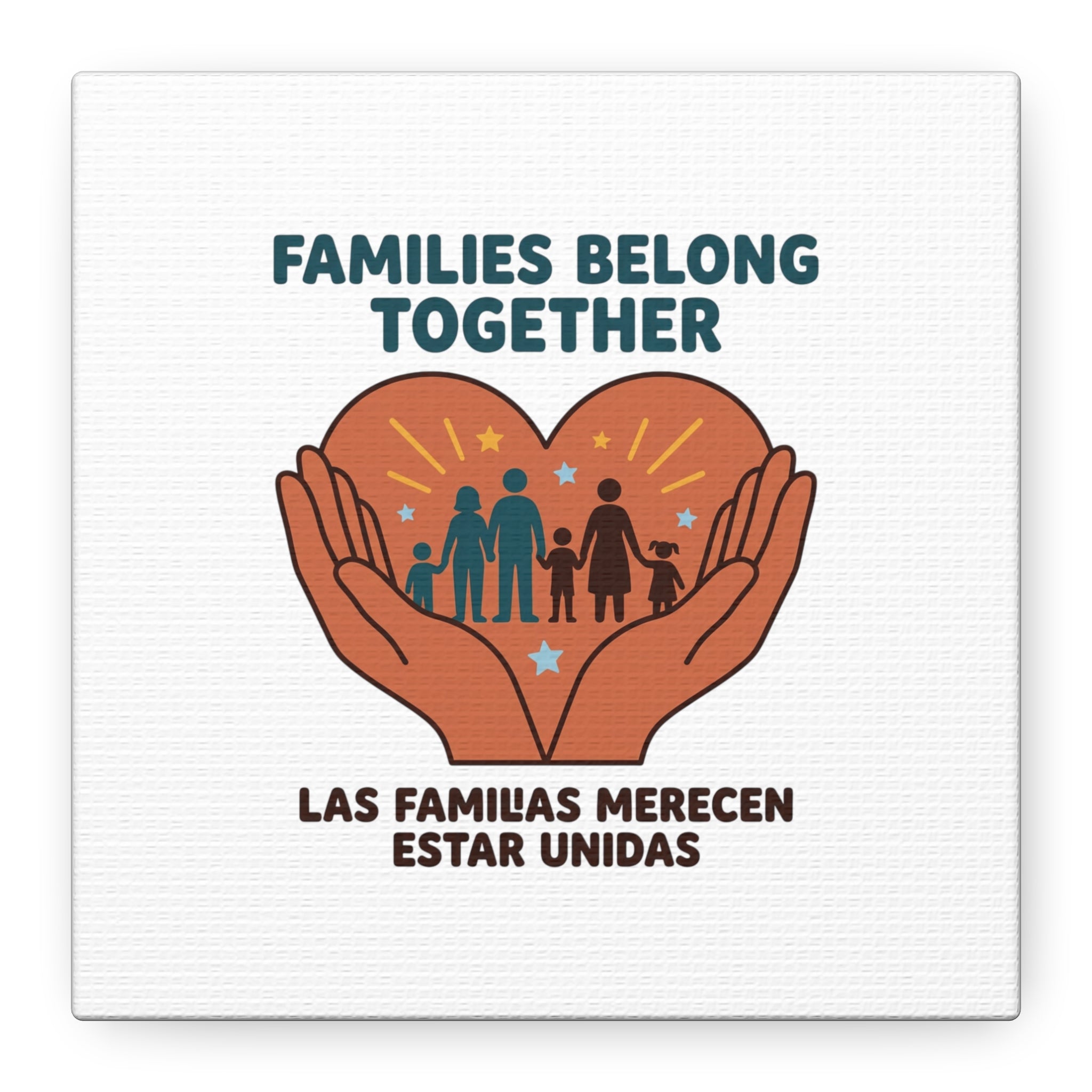 Families Belong Together Canvas | Family Unity, Bilingual Solidarity