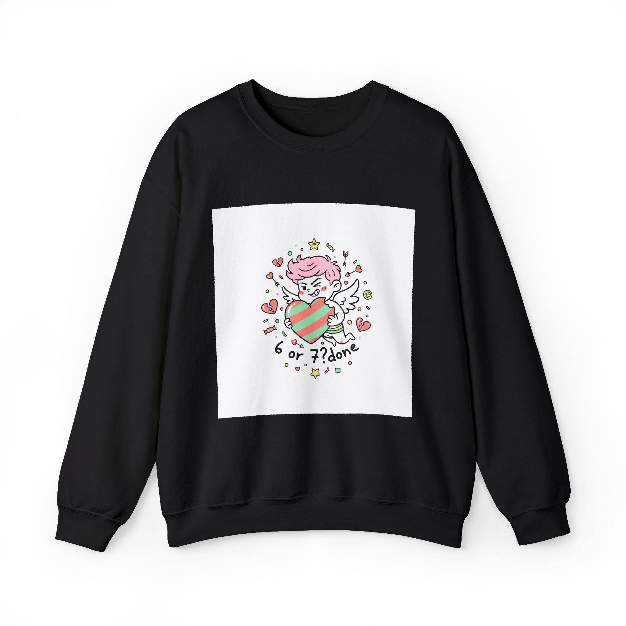 6 7 Weird Cupid Crewneck | Viral Valentine's Sweatshirt | Funny Quirky Love