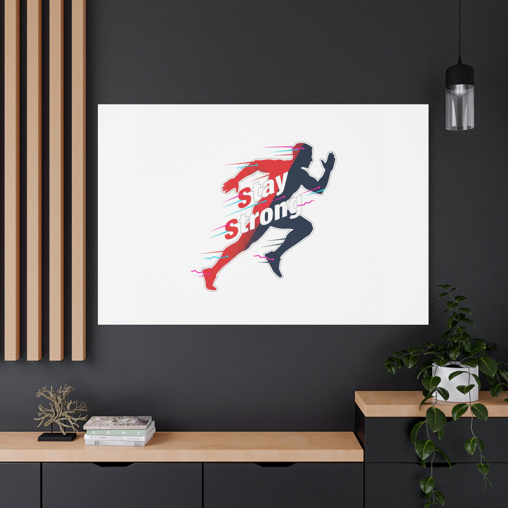 Stay Strong Runner Canvas | Fitness Motivation, Gym Wall Art