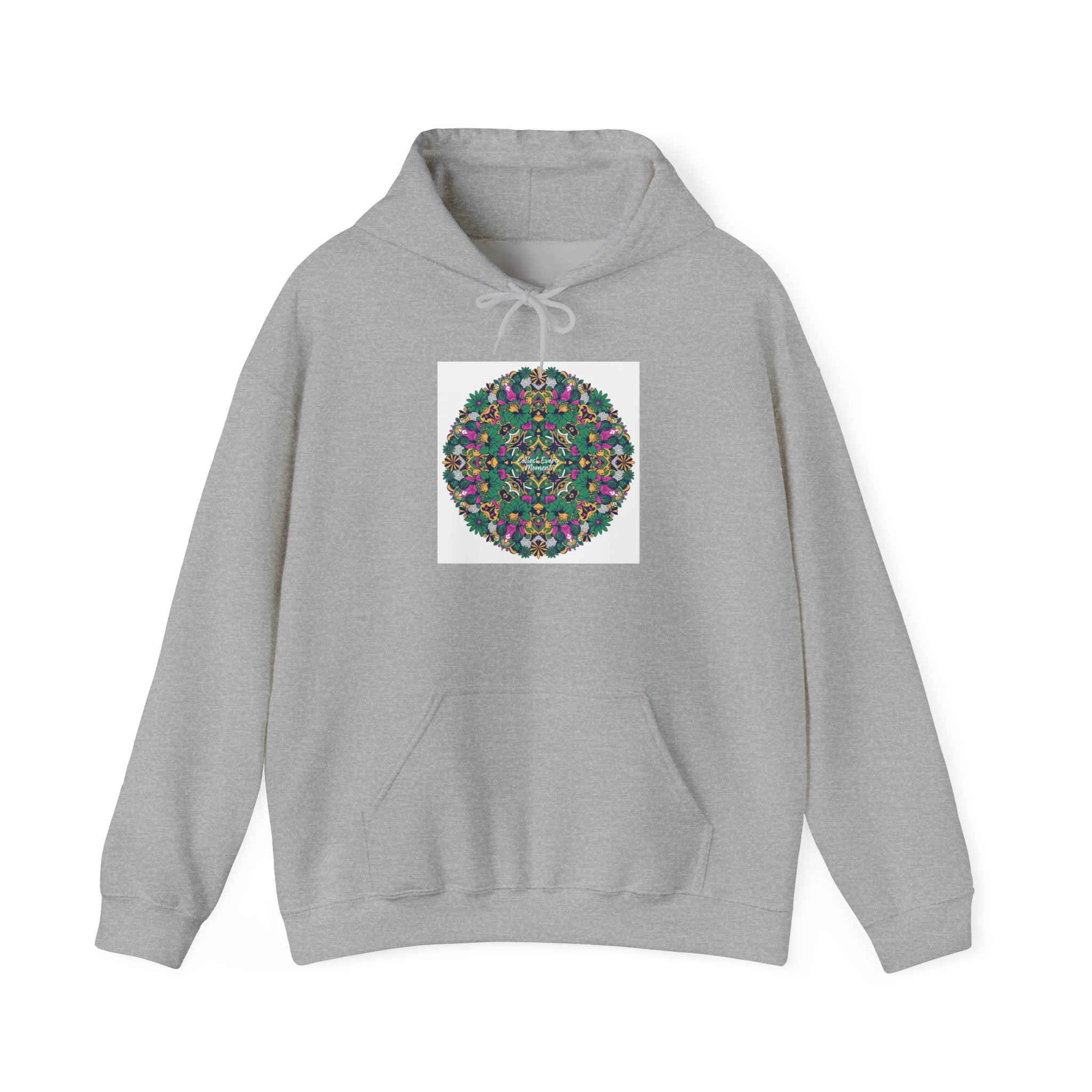 Psychedelic Botanical Mandala Hoodie | Festival Art Sweatshirt