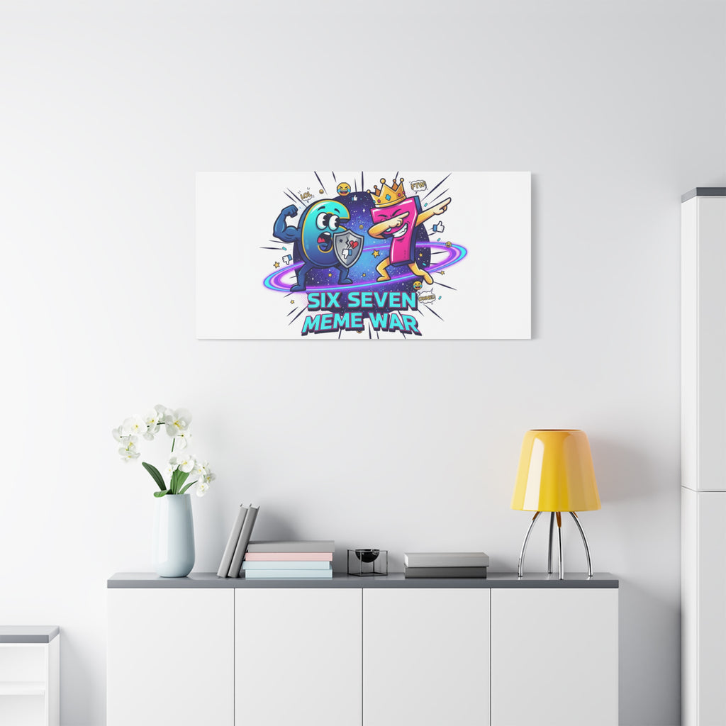 Six Seven Meme War Canvas | Legendary Internet Battle Art, Viral Culture Wall Decor