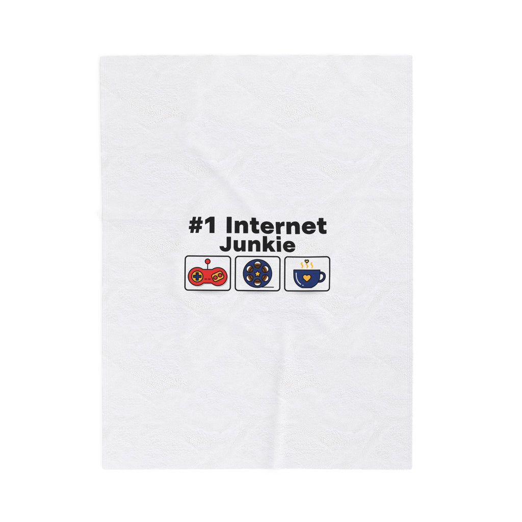 #1 Internet Junkie Velveteen Plush Blanket | Top-List Ranking Graphic, List Lover