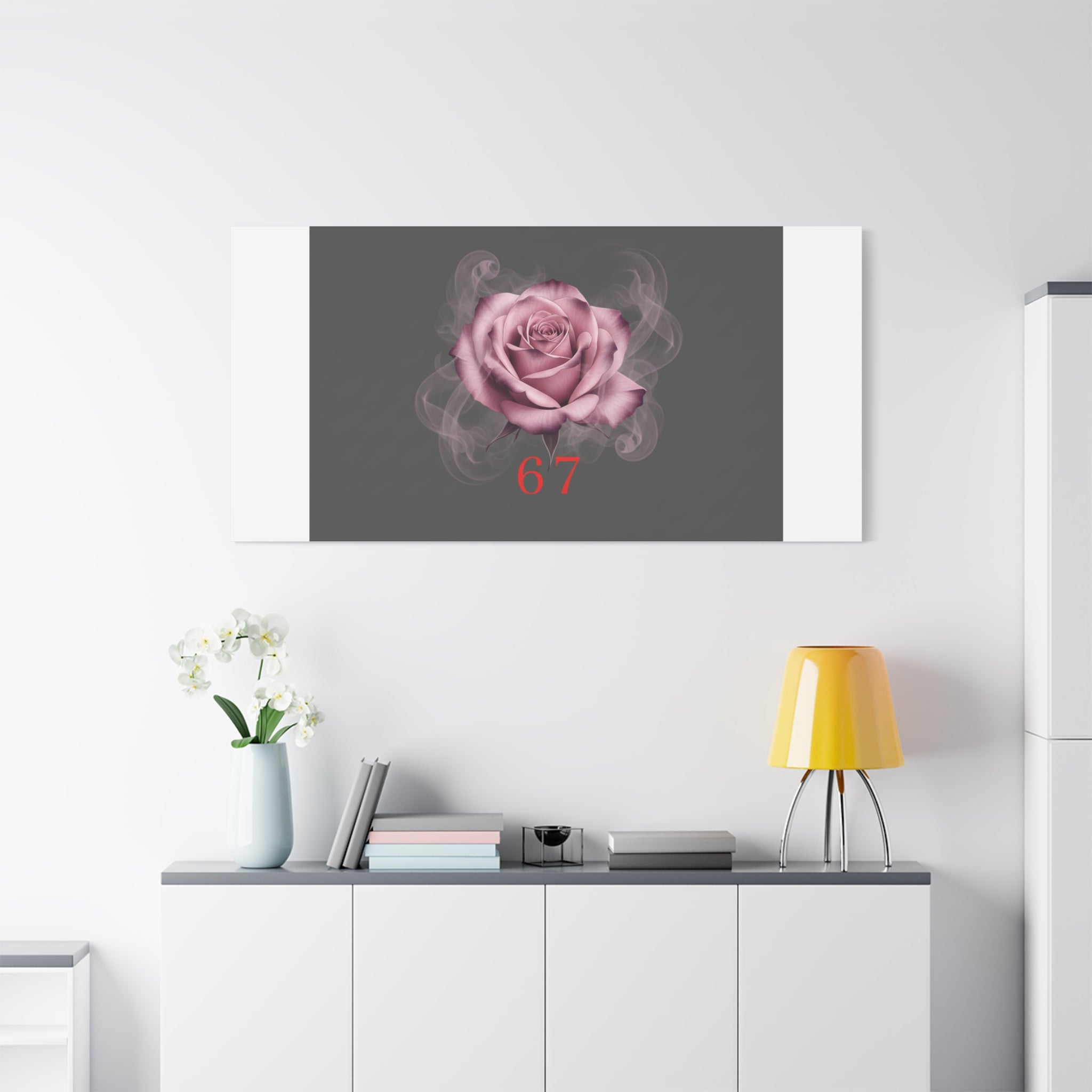 6 7 Valentine's Canvas | Viral Gothic Rose Wall Art | 6 7 Meaning Dark Romance