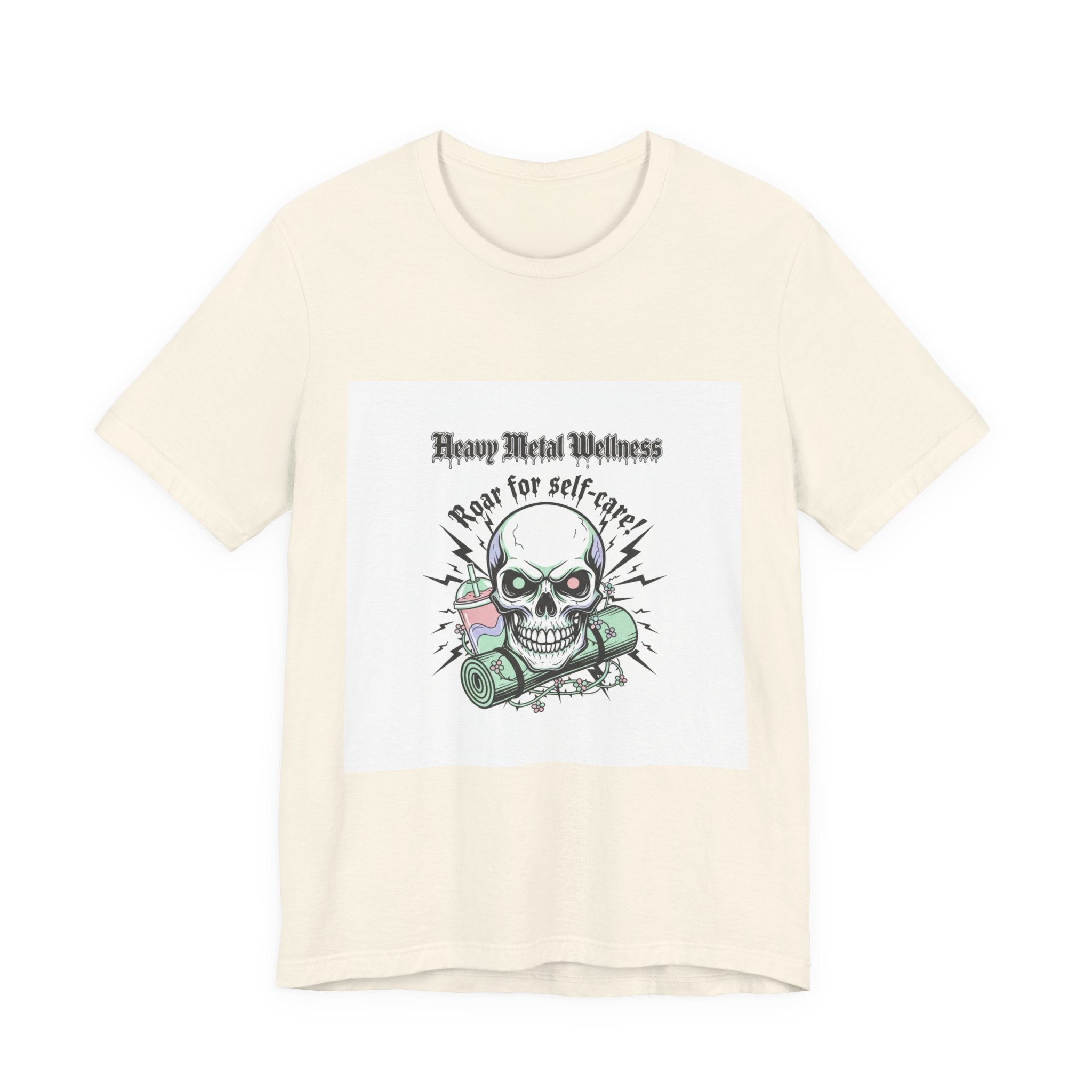 Heavy Metal Wellness Skull Tee | metal font shirt, gothic wellness quote