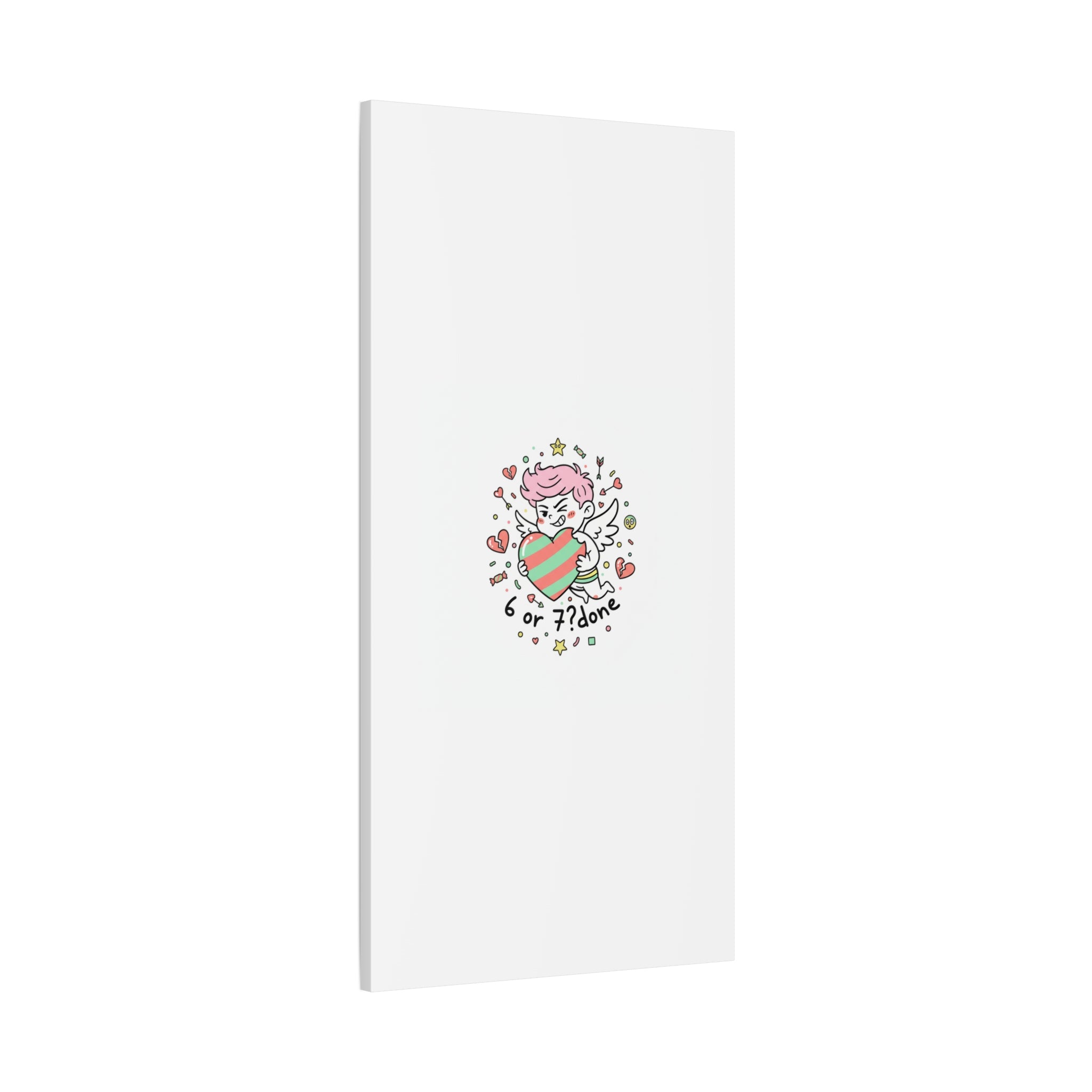Weird Cupid heart illustration Canvas | Weird Valentine, quirky chaotic love