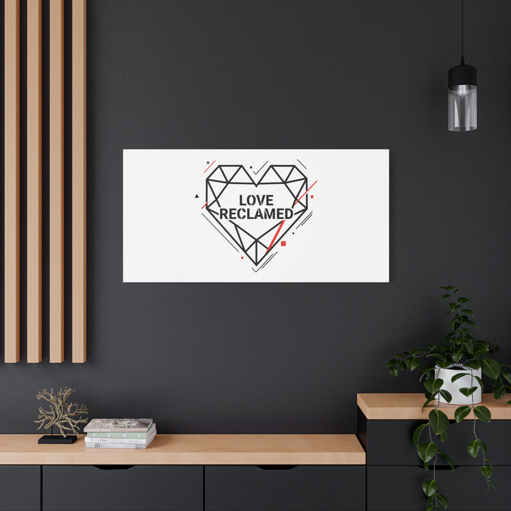 Love Reclaimed Canvas | modern heart design, minimalist love icon