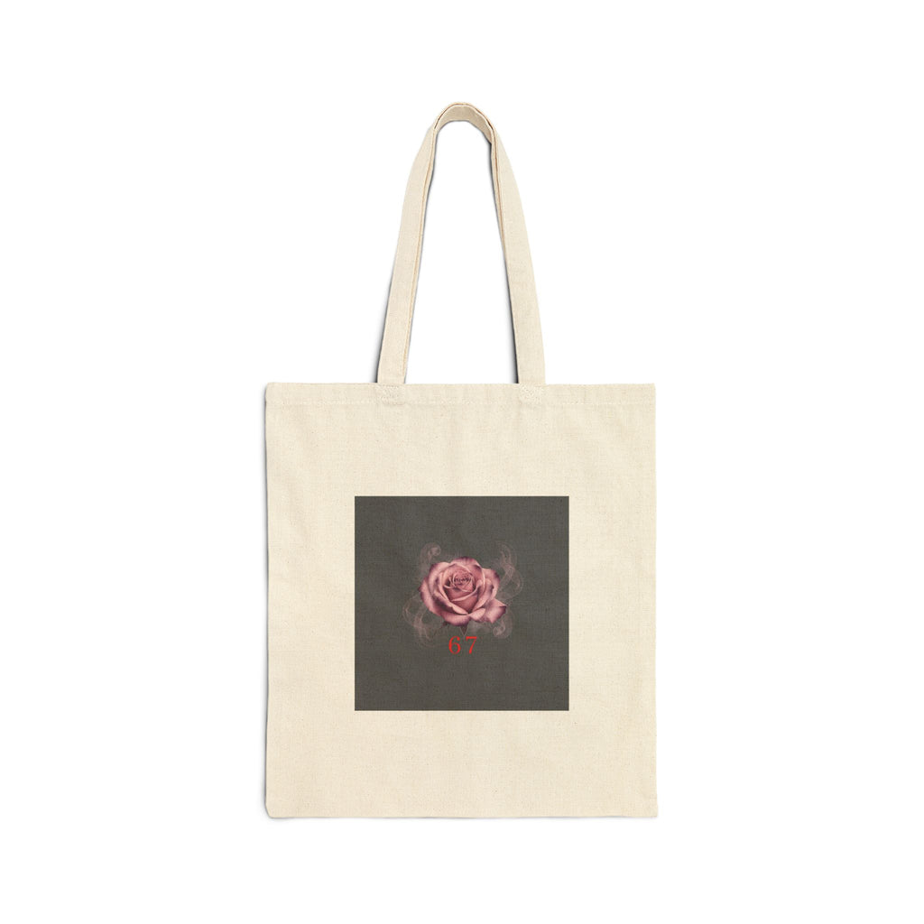Moon Rose Tote, Romantic Gothic Lite canvas tote