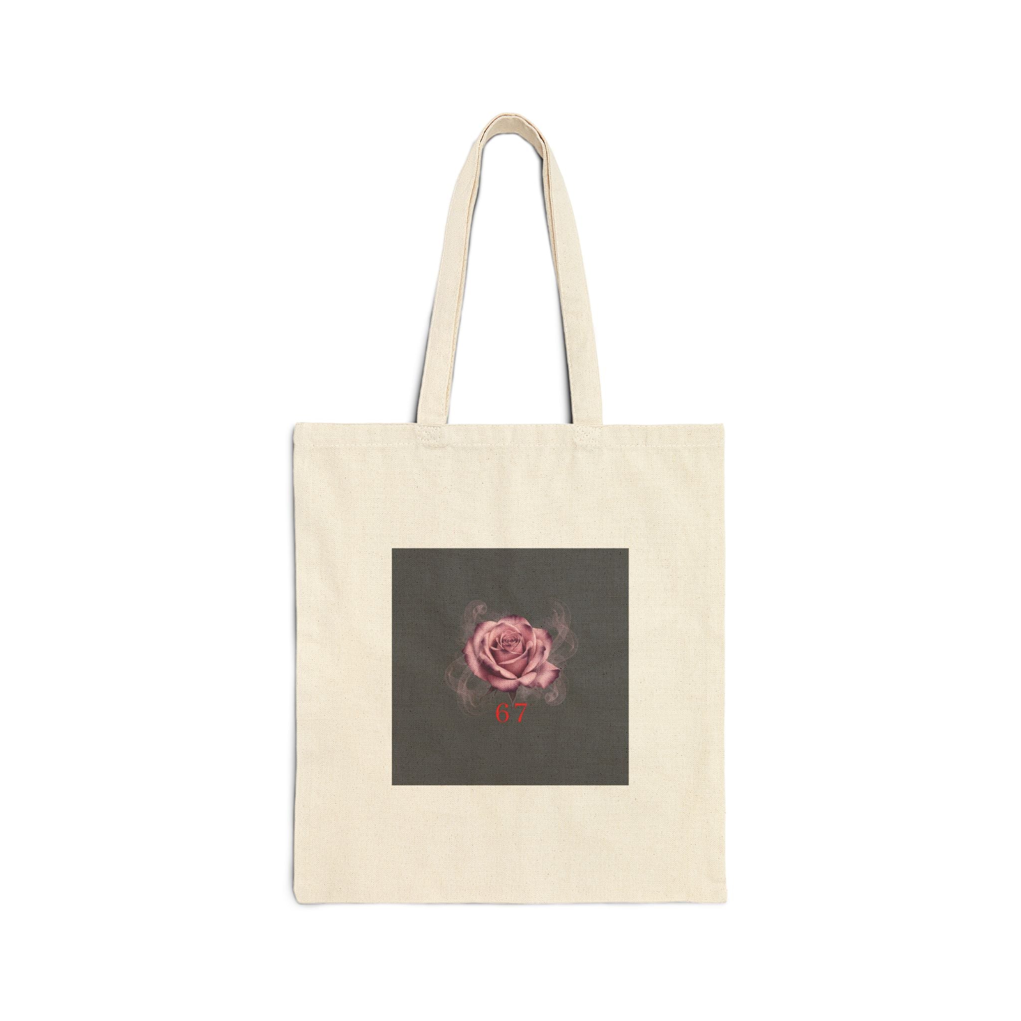 Moon Rose Tote, Romantic Gothic Lite canvas tote