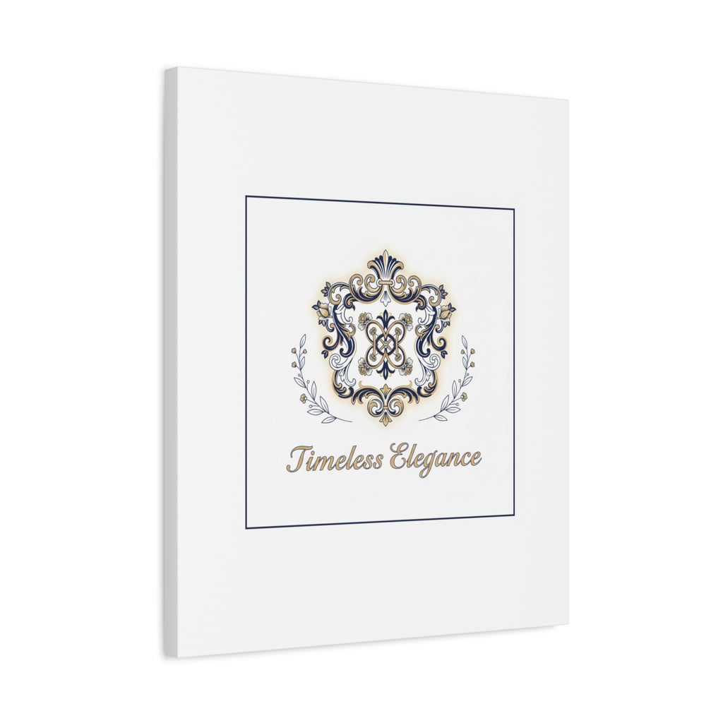 Ornate Brooch Emblem Canvas | Vintage Formalwear Accents, Baroque Print