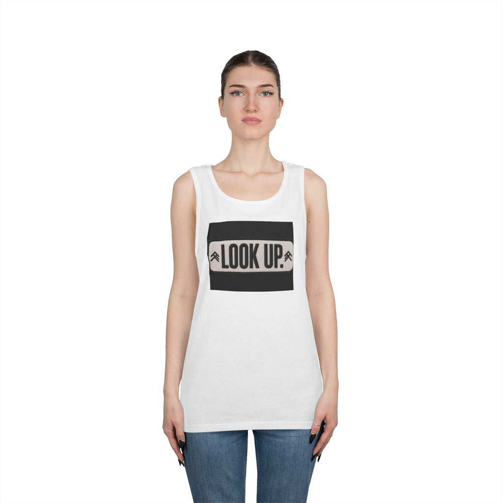 Look Up Tank Top — Inspirational Graphic Tank for Outdoors & Mindfulness