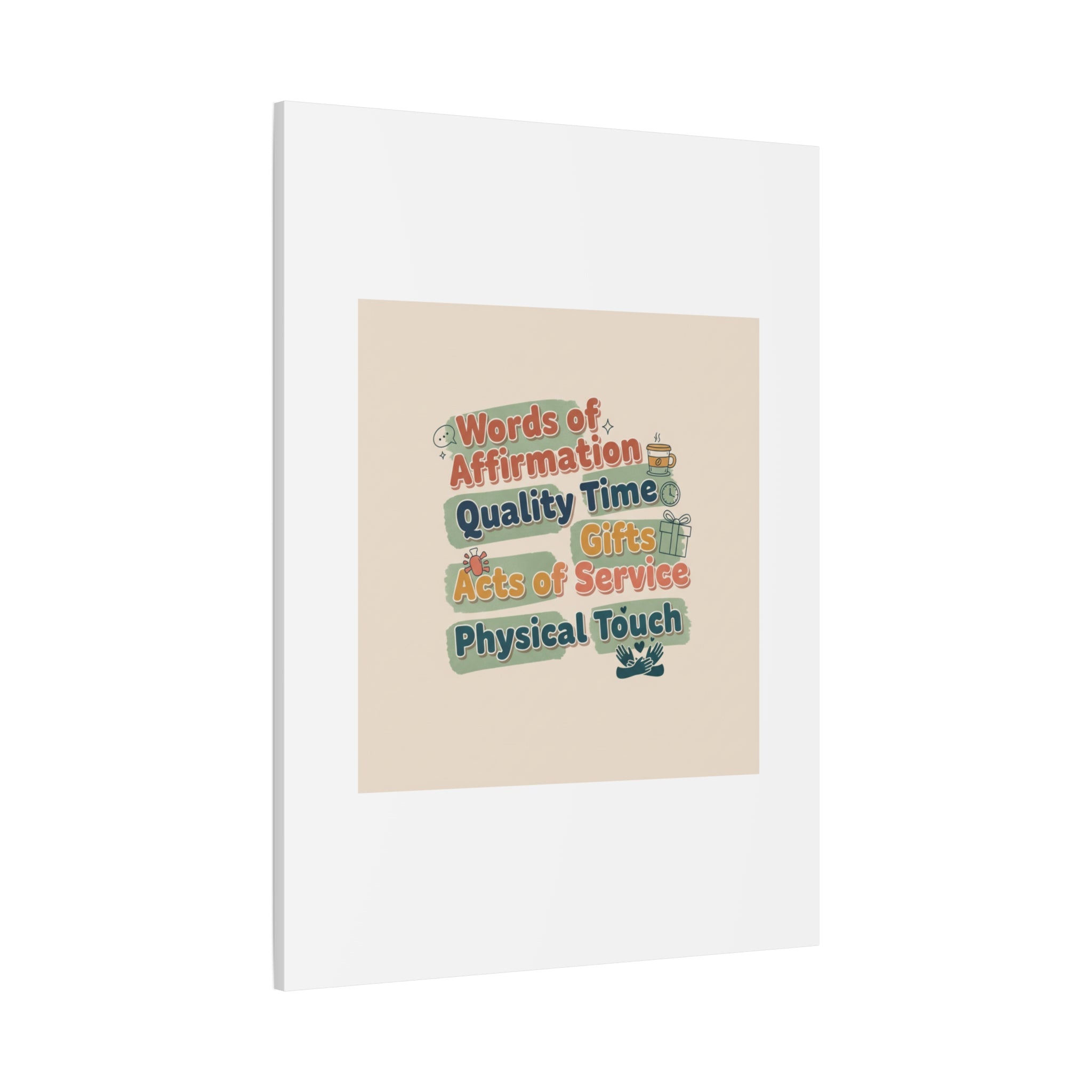 Love Languages List Matte Canvas Wall Art | love language meme, relationship humor