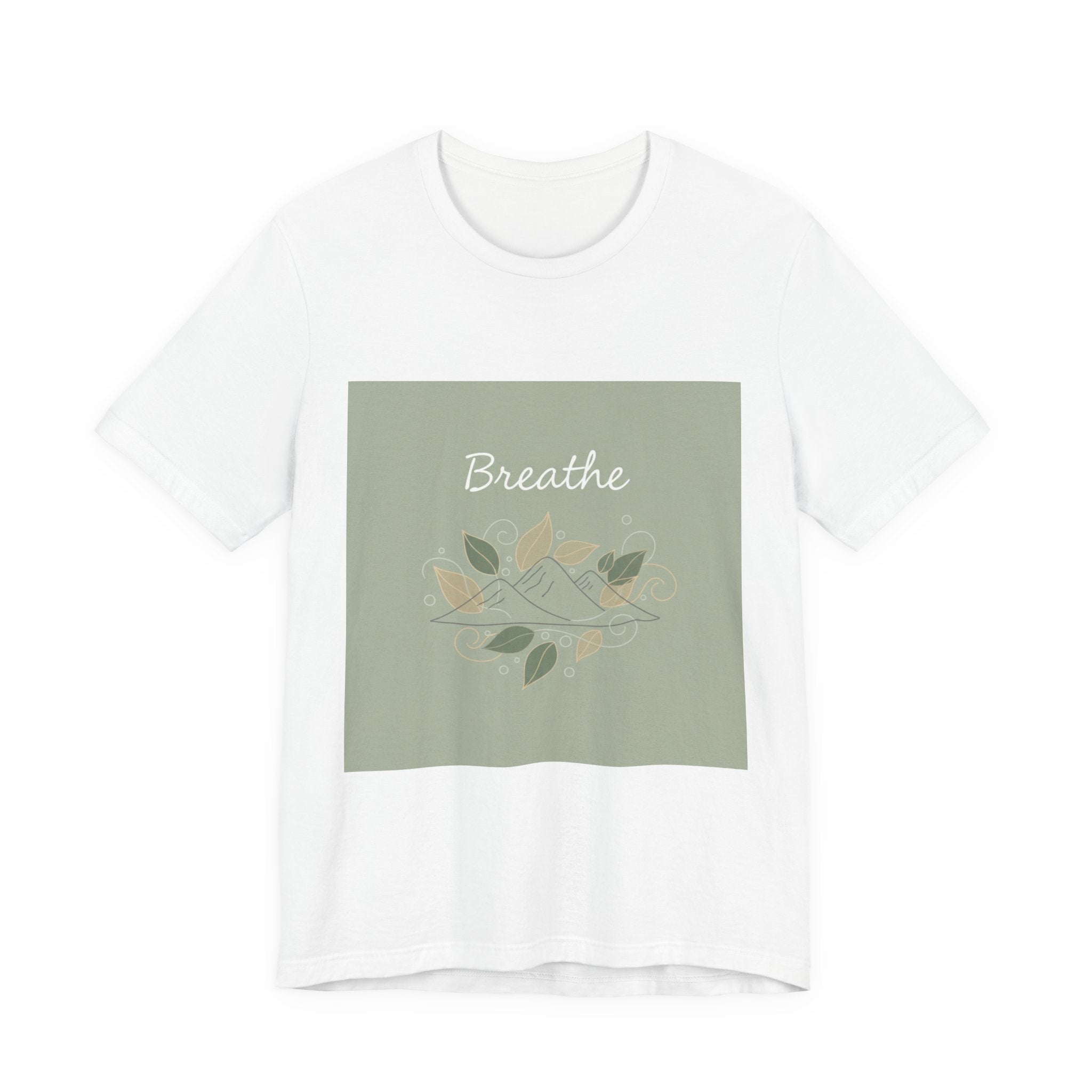 Breathe Leaf Line Tee | nature vibes, calming minimal