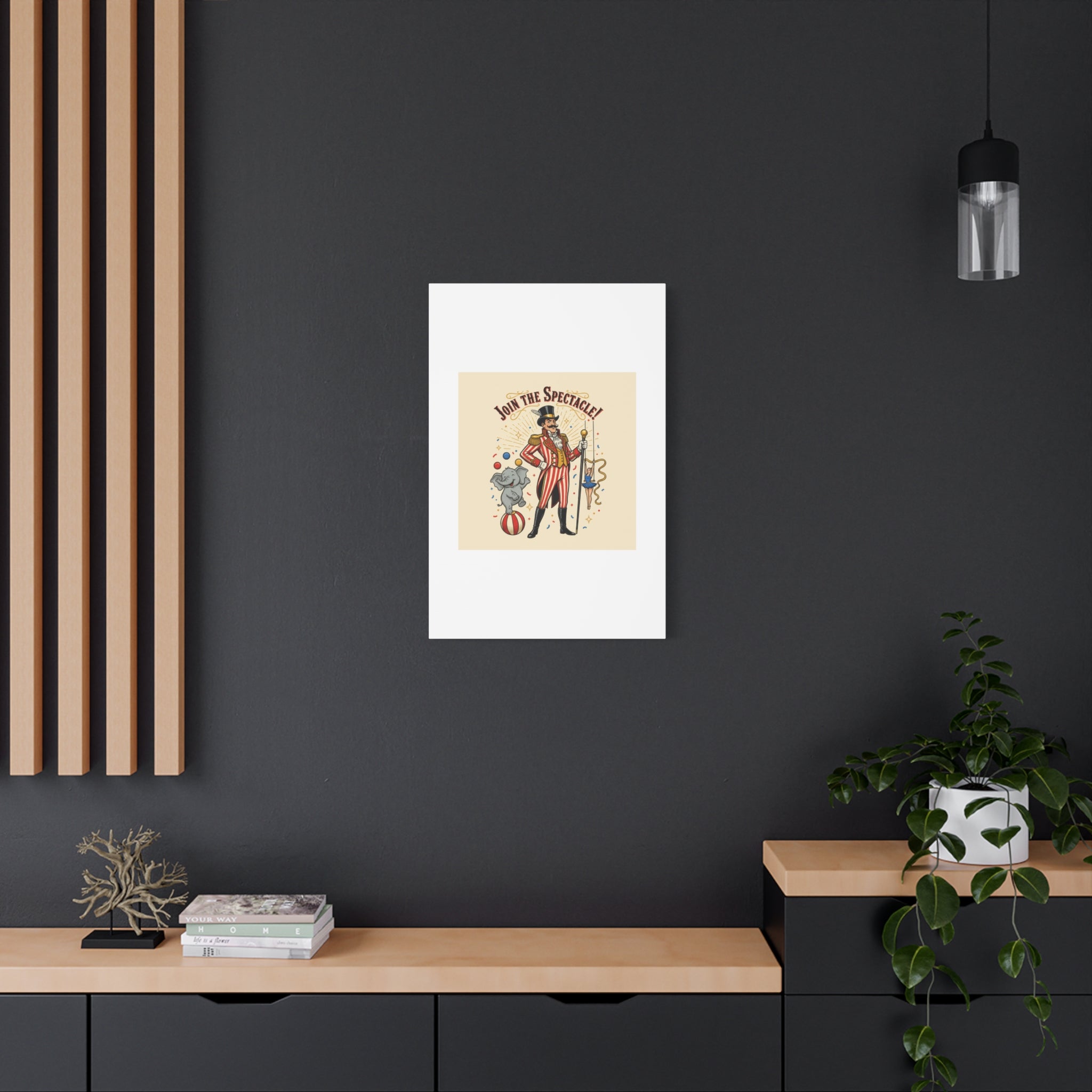 Join the Spectacle Circus Art Print | Matte Canvas, Stretched, Vintage Carnival Design