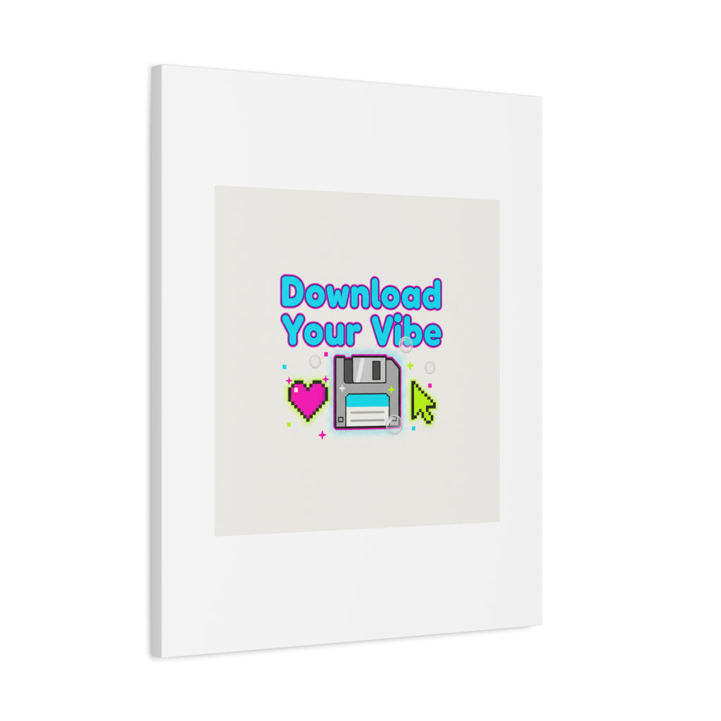 Download Your Vibe Canvas | Y2K Retro Tech, Pixel Floppy Disk Poster