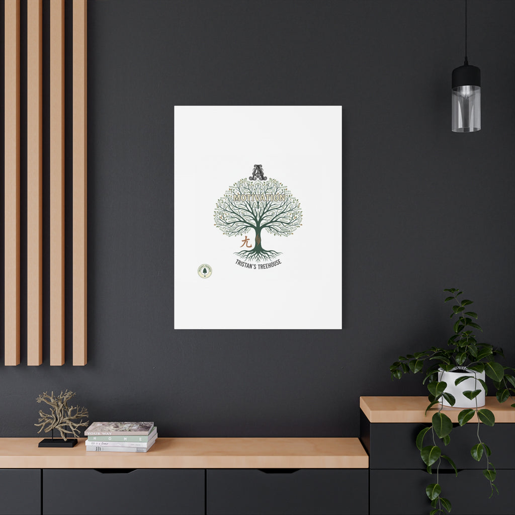 Handwritten Doodle Tree Canvas | Matte Stretched Wall Art