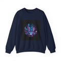 Neon Cyberpunk Skyline Sweatshirt | synthwave cityscape, future city art