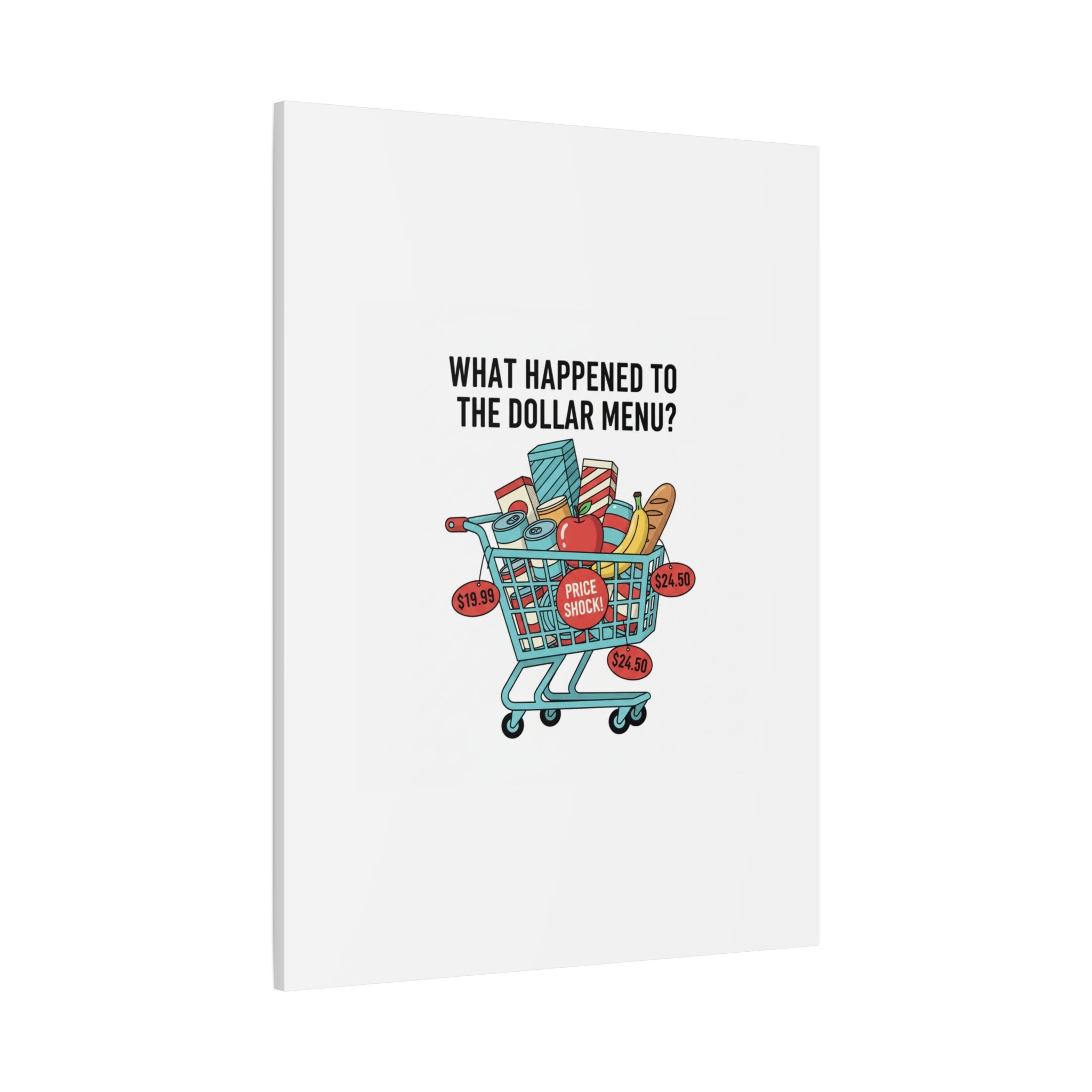 What Happened to the Dollar Menu? Canvas | Grocery Prices Meme, Price Shock Wall Art