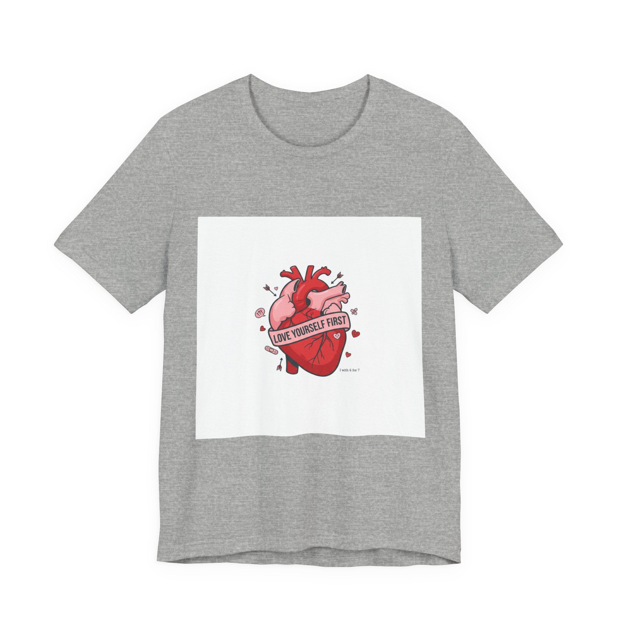Love Yourself First Tee | anti love graphic, edgy heart shirt