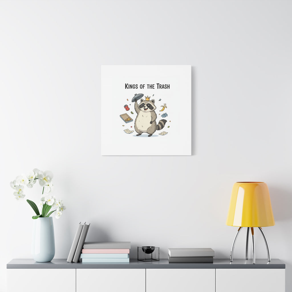 Kings of the Trash Canvas, Raccoon Doodle | Trash Panda, Goofy Critter Art