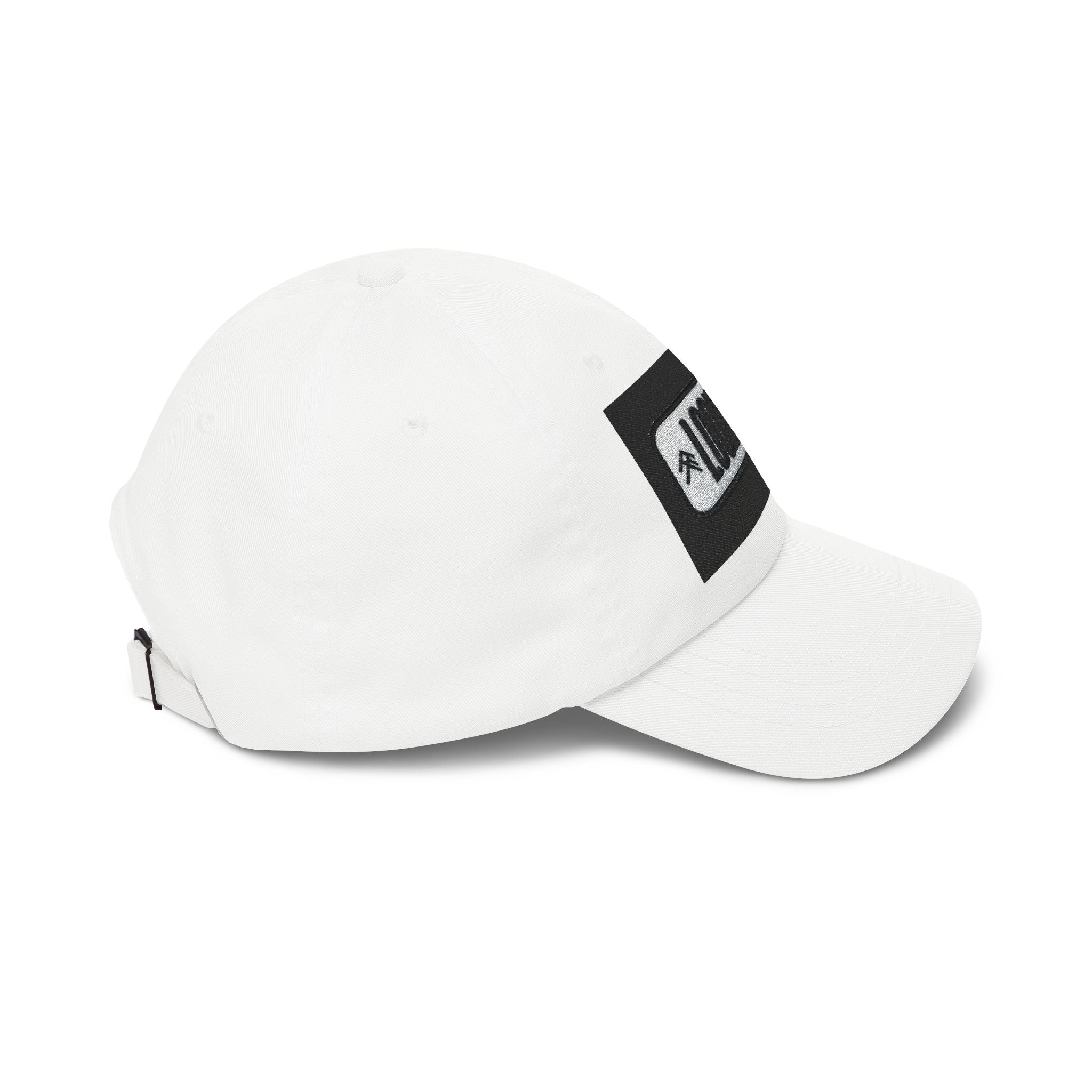 Look Up Embroidered Dad Cap — Minimalist White Baseball Hat