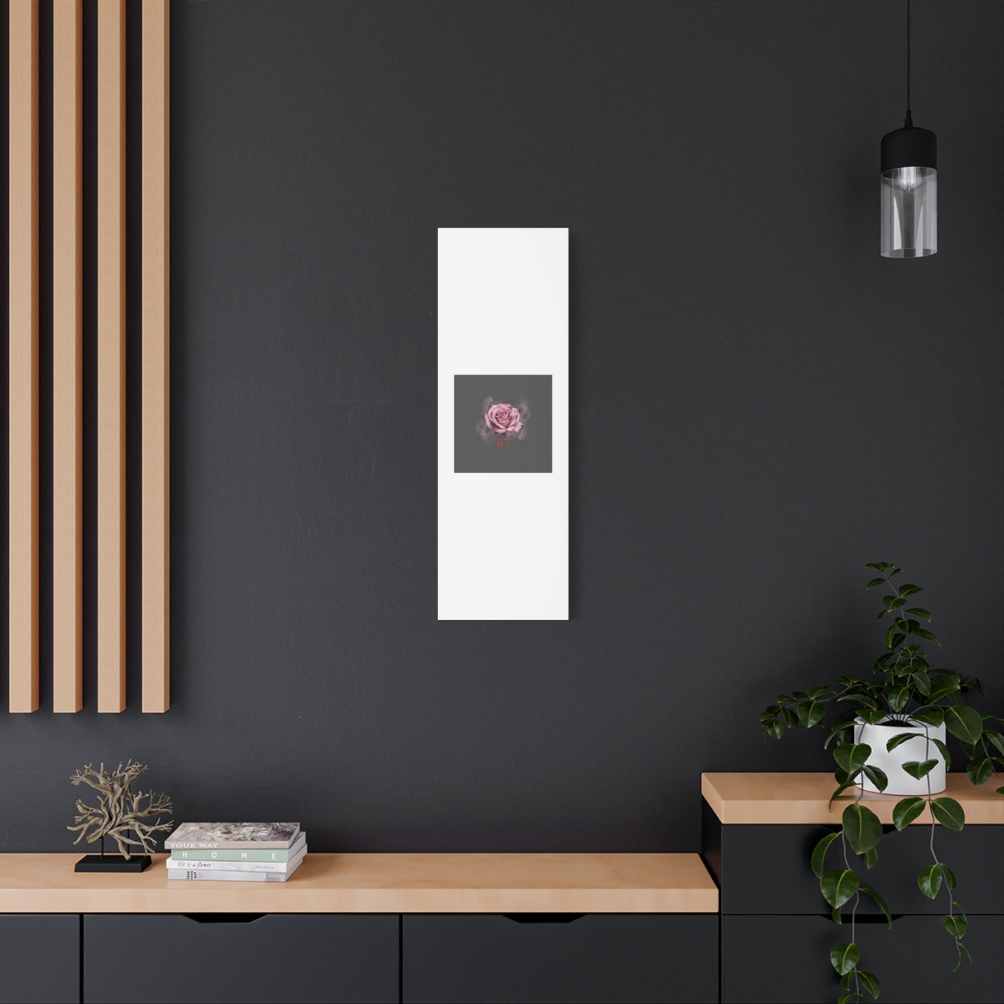 6 7 Valentine's Canvas | Viral Gothic Rose Wall Art | 6 7 Meaning Dark Romance