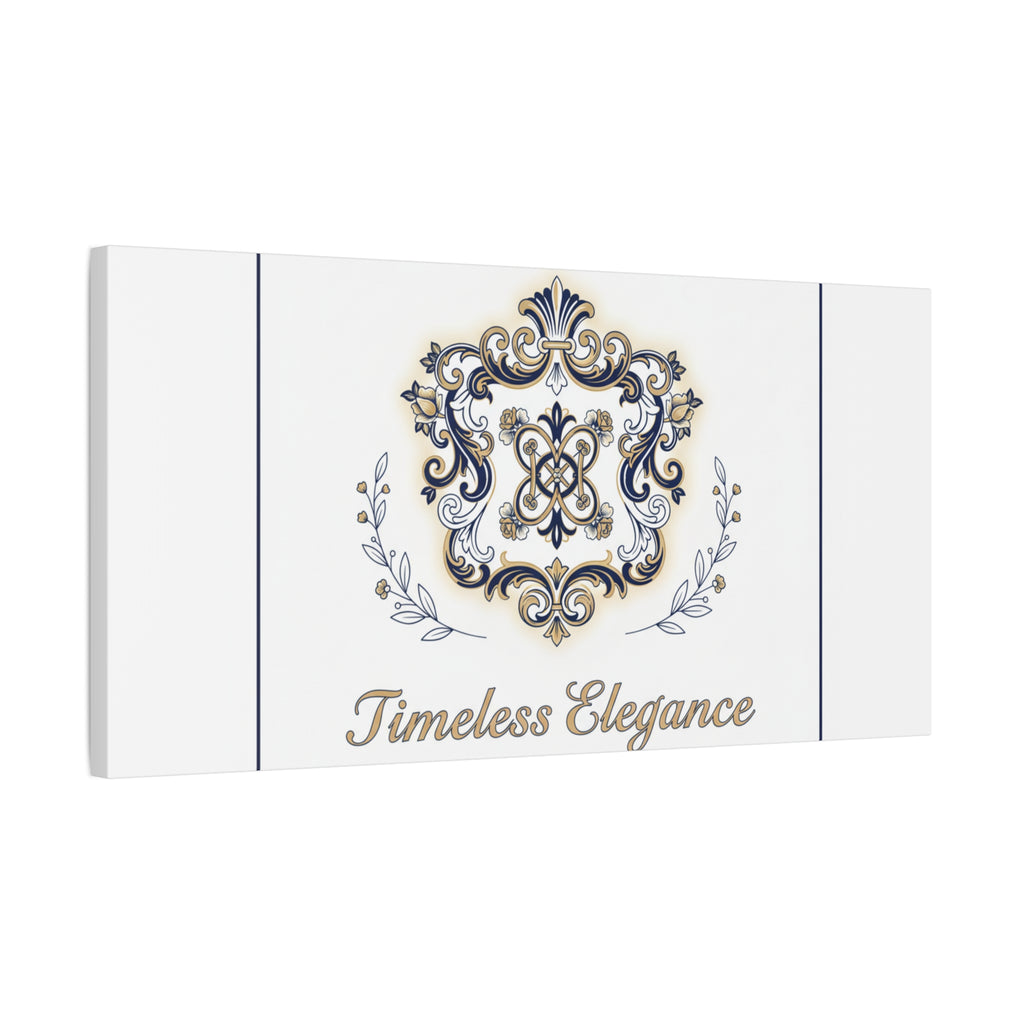 Ornate Brooch Emblem Canvas | Vintage Formalwear Accents, Baroque Print
