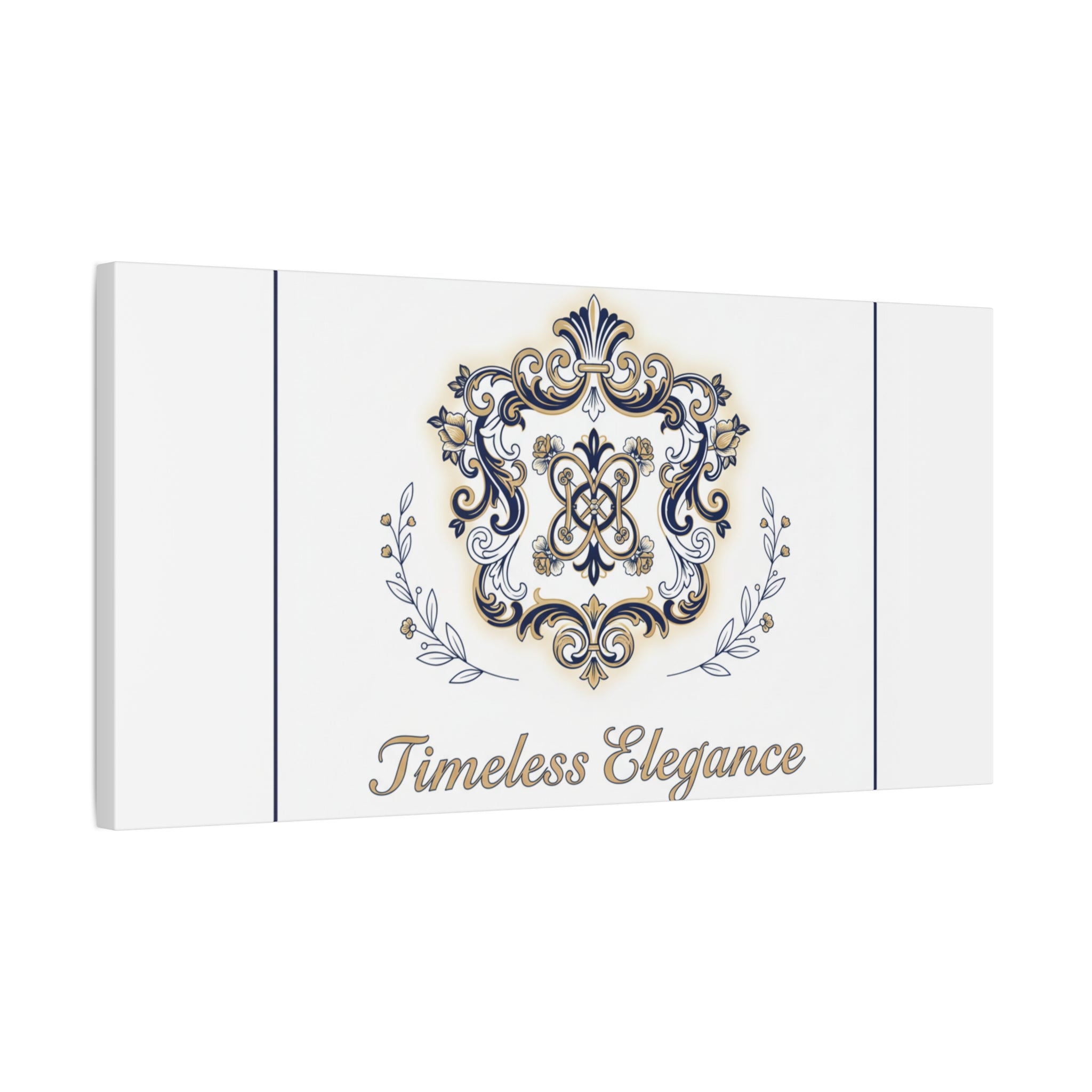 Ornate Brooch Emblem Canvas | Vintage Formalwear Accents, Baroque Print