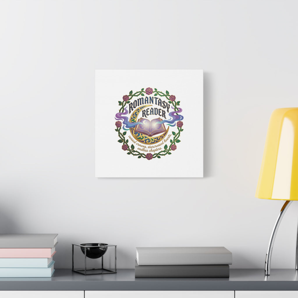 Romantasy Reader Canvas Print | enchanted bookish celestial gothic