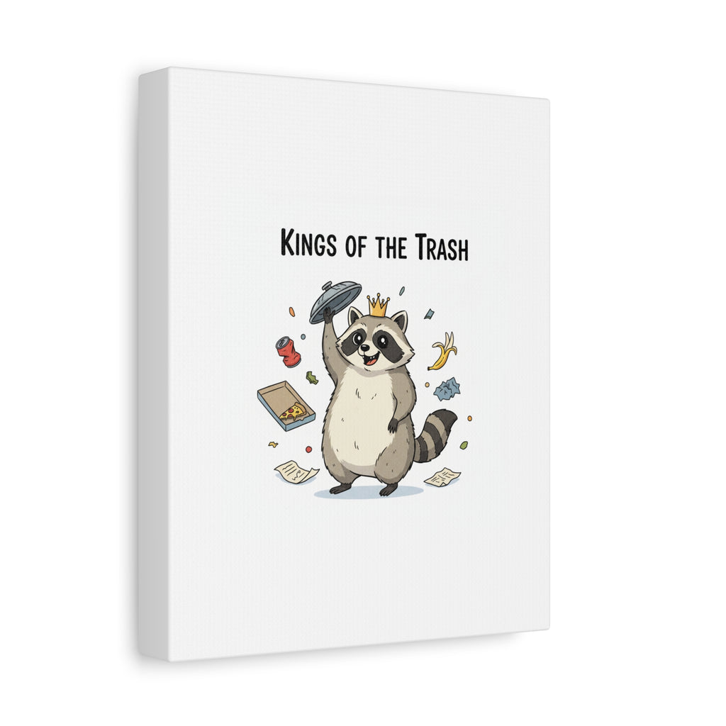 Kings of the Trash Canvas, Raccoon Doodle | Trash Panda, Goofy Critter Art