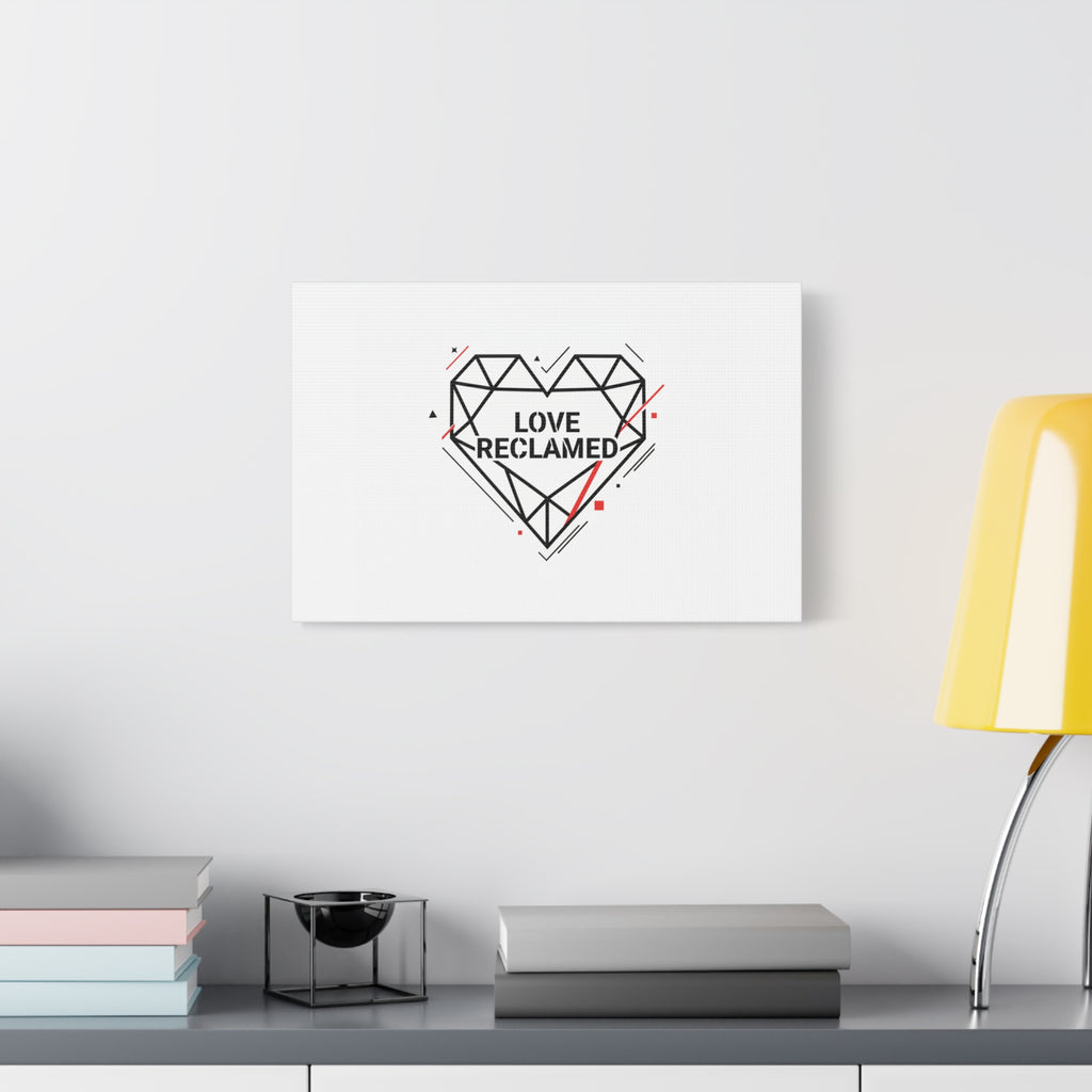 Love Reclaimed Canvas | modern heart design, minimalist love icon