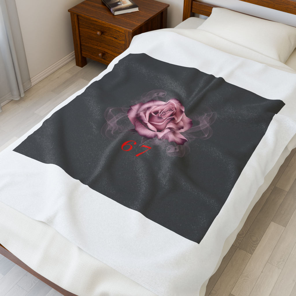 Moon Rose Valentine's Blanket | Viral Gothic Rose Velveteen | Dark Romance Valentine's Gift