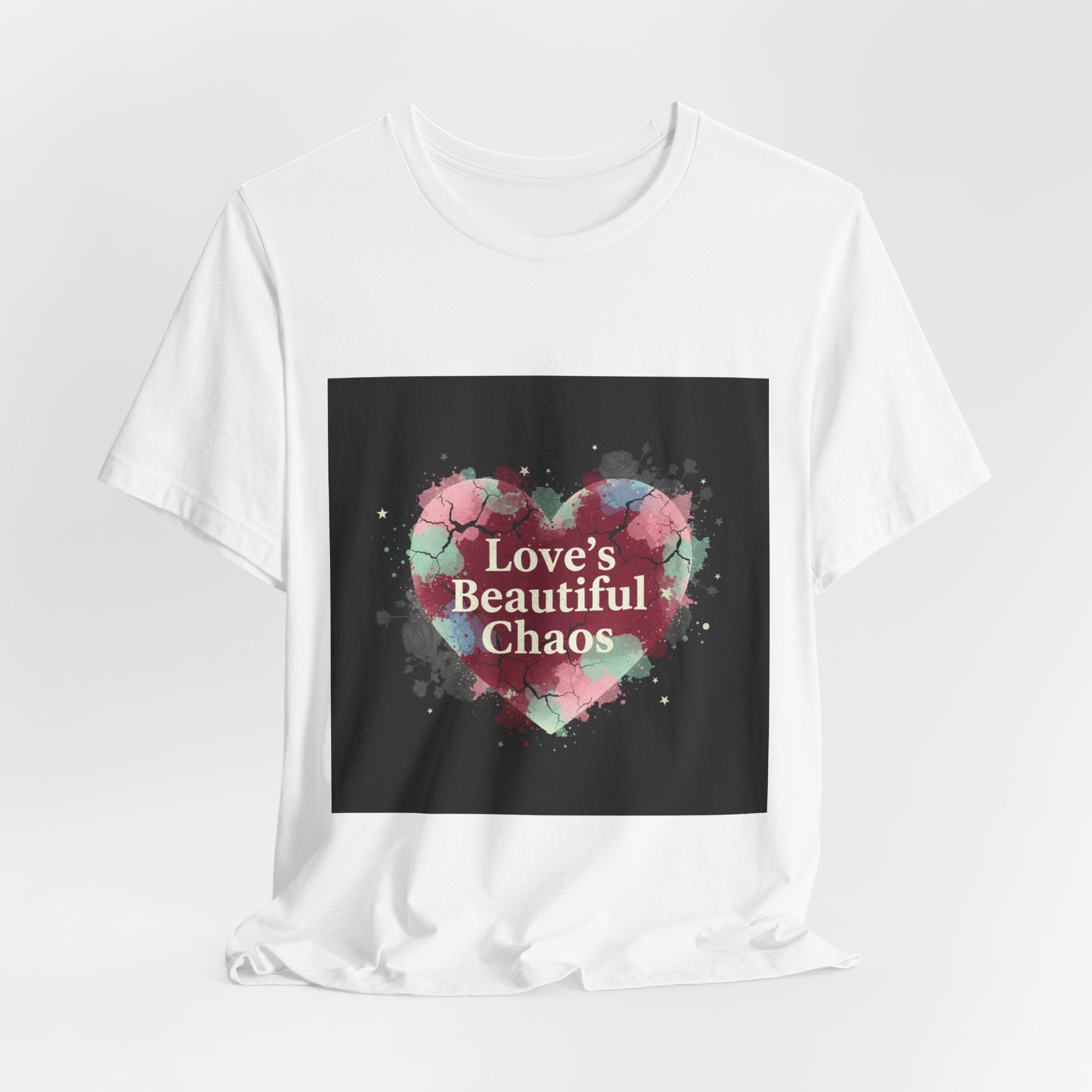 Love's Beautiful Chaos Tee | grunge heart shirt, distressed love tee
