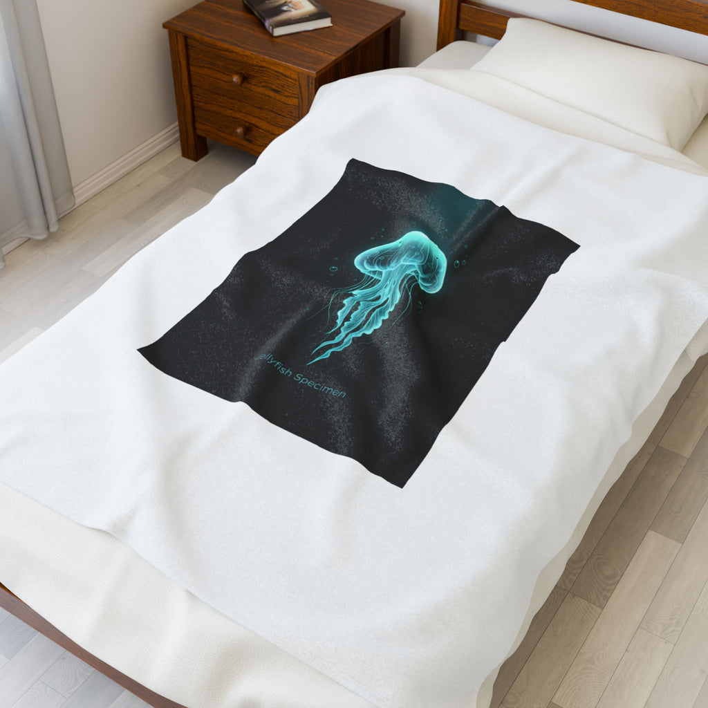 Bioluminescent Jellyfish Blanket | Neon Deep Sea Aesthetic