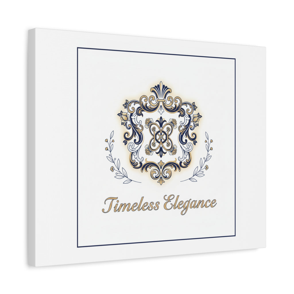 Ornate Brooch Emblem Canvas | Vintage Formalwear Accents, Baroque Print