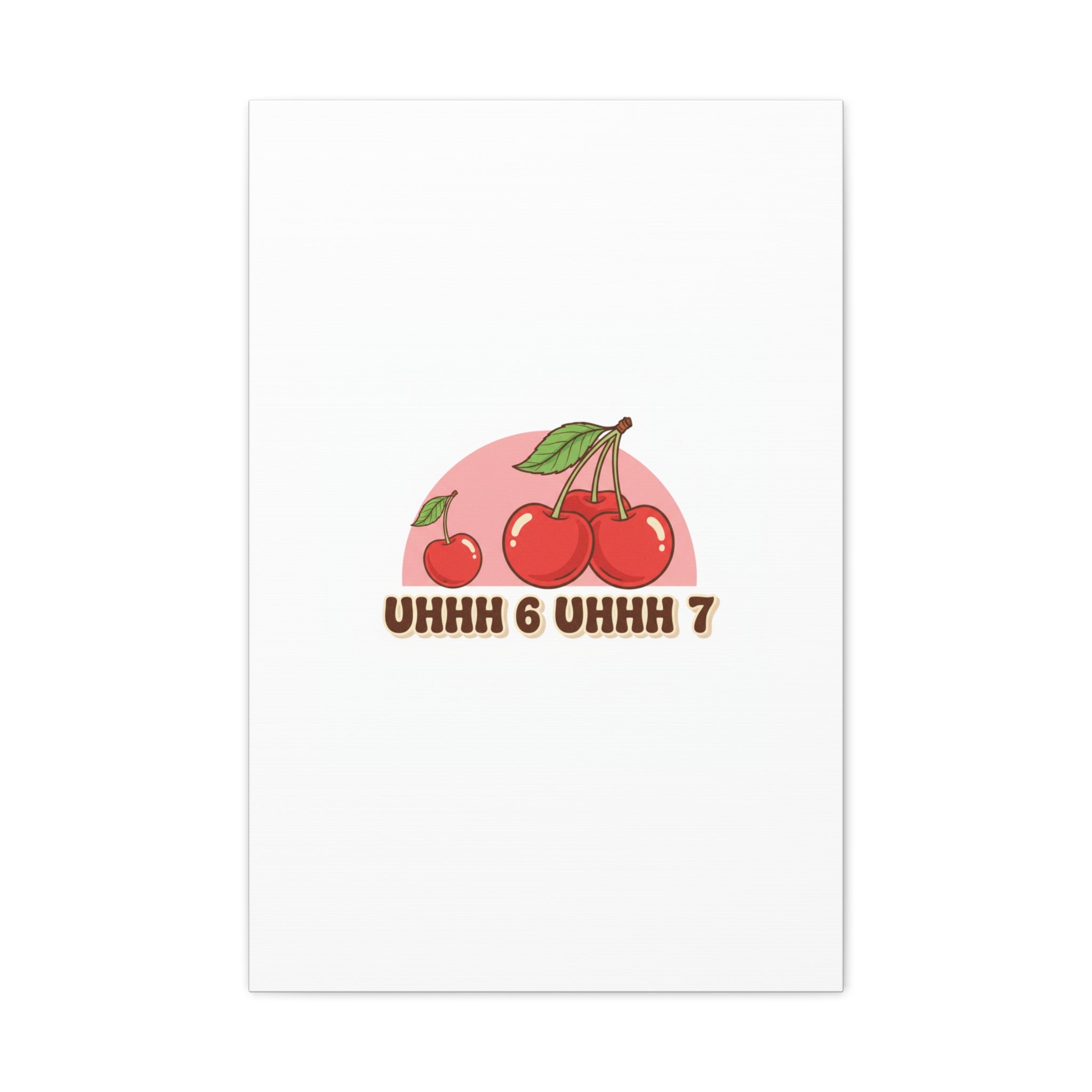 Six Severn Cherry Retro Graphic Canvas | kawaii fruit print, vintage cherry design
