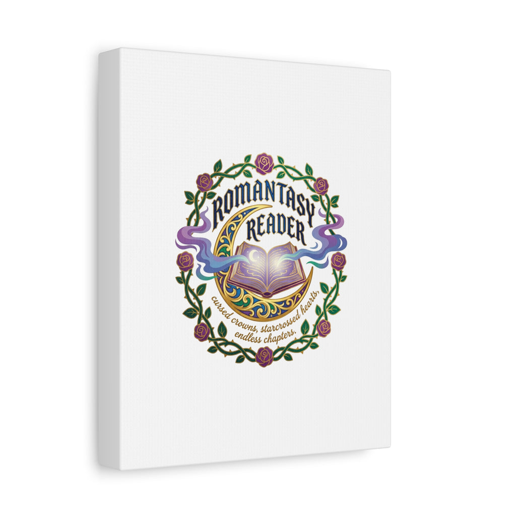 Romantasy Reader Canvas Print | enchanted bookish celestial gothic
