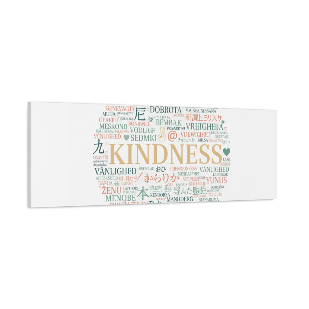 Kindness Word Cloud Canvas | Fresh Start Minimalist Wall Art