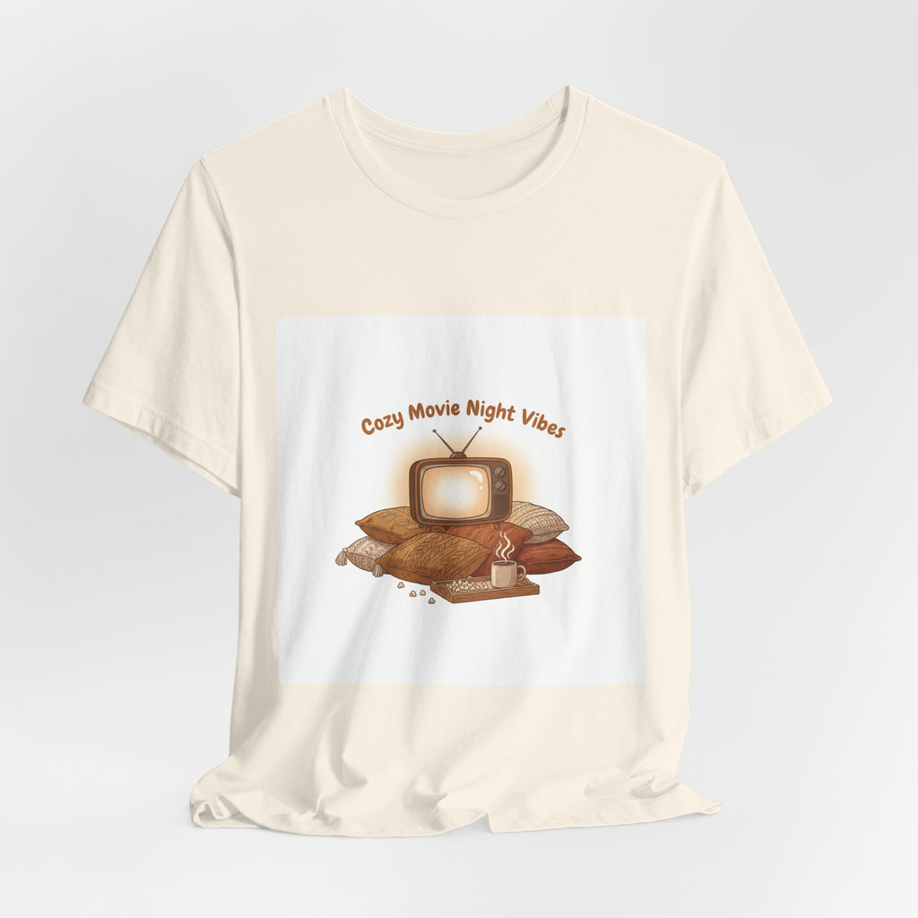 Cozy Movie Night Vibes T-Shirt | Cottagecore Homebody Graphic Tee