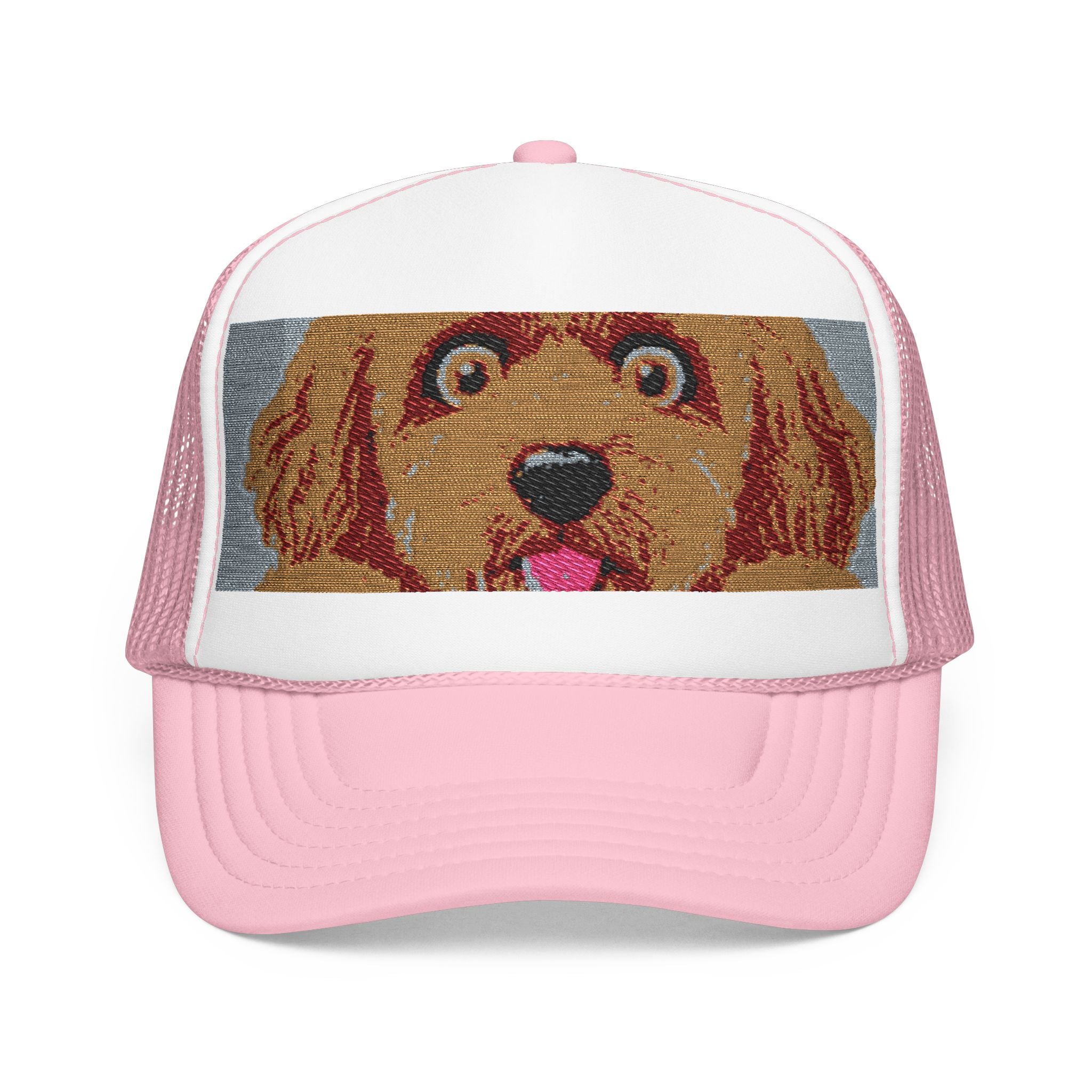 Meme Dog Embroidered Trucker Hat — 'Embrace the Fur'