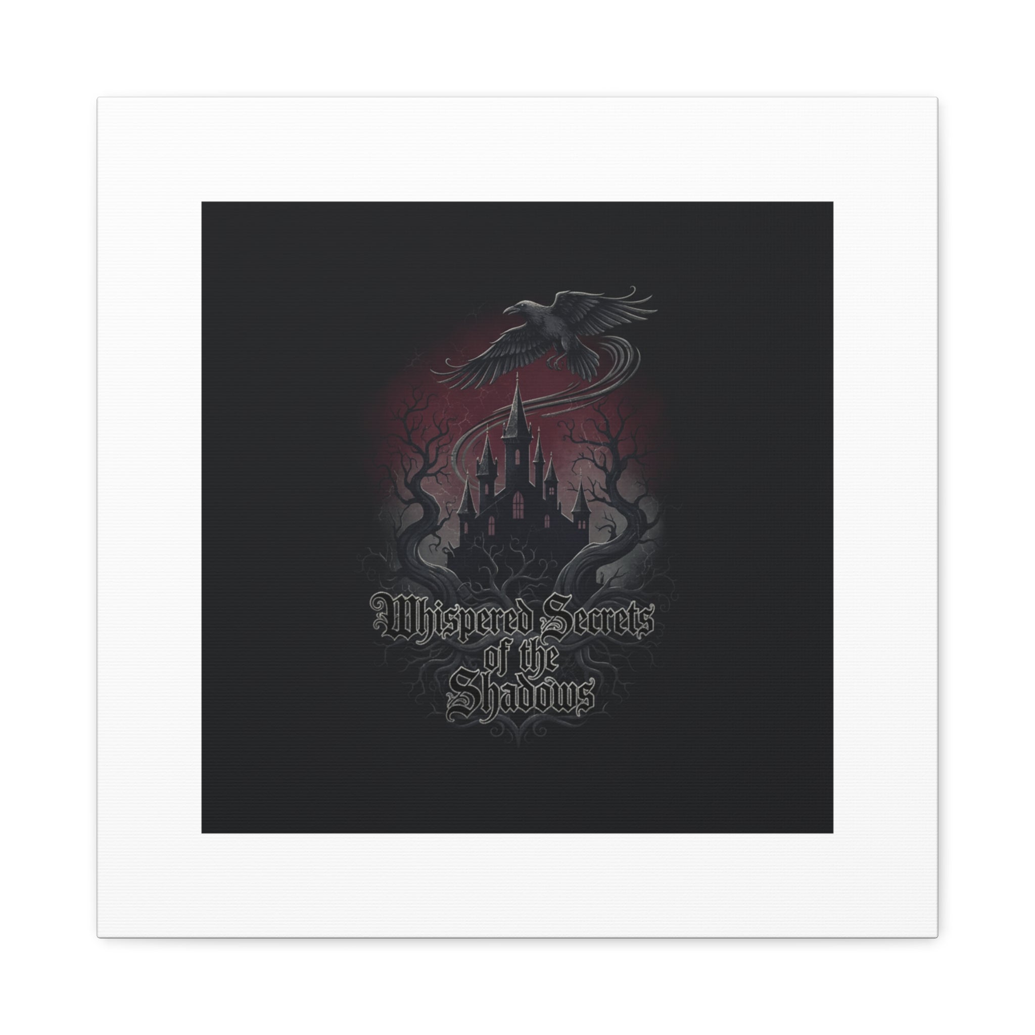 Whispered Secrets of the Shadows Castle Wall Art, Matte Canvas | Gothic Medieval Decor